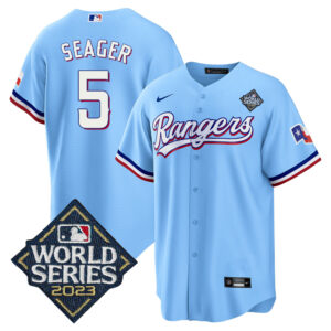 Corey Seager Texas Rangers 2023 World Series Cool Base Jersey - All Stitched