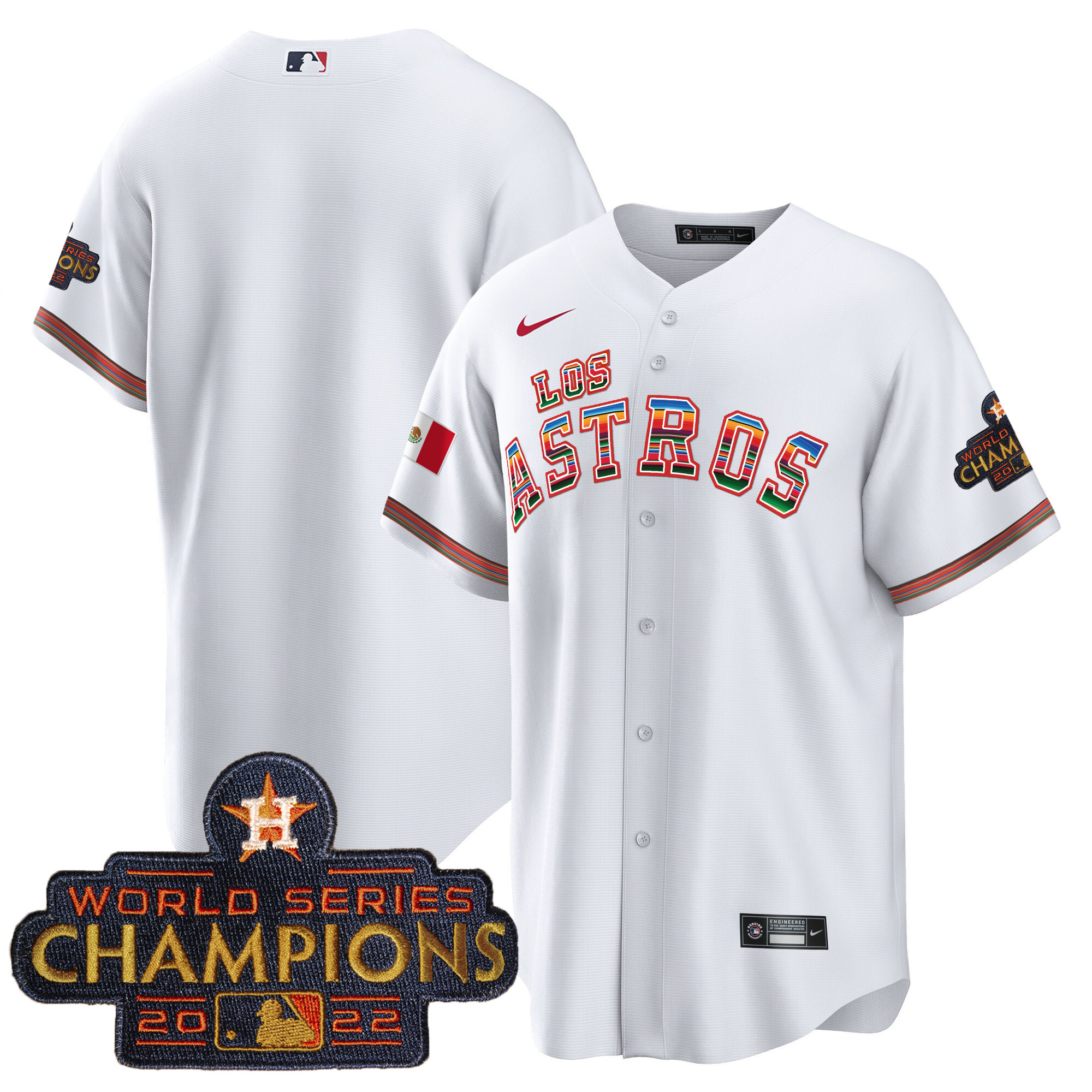 Men's Houston Astros Los Astros Mexico Jersey - All Stitched - Image 16