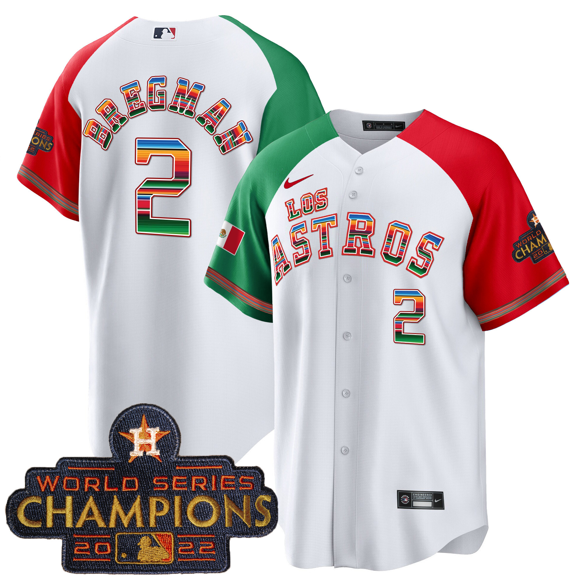Men's Houston Astros Los Astros Mexico Jersey - All Stitched - Image 42