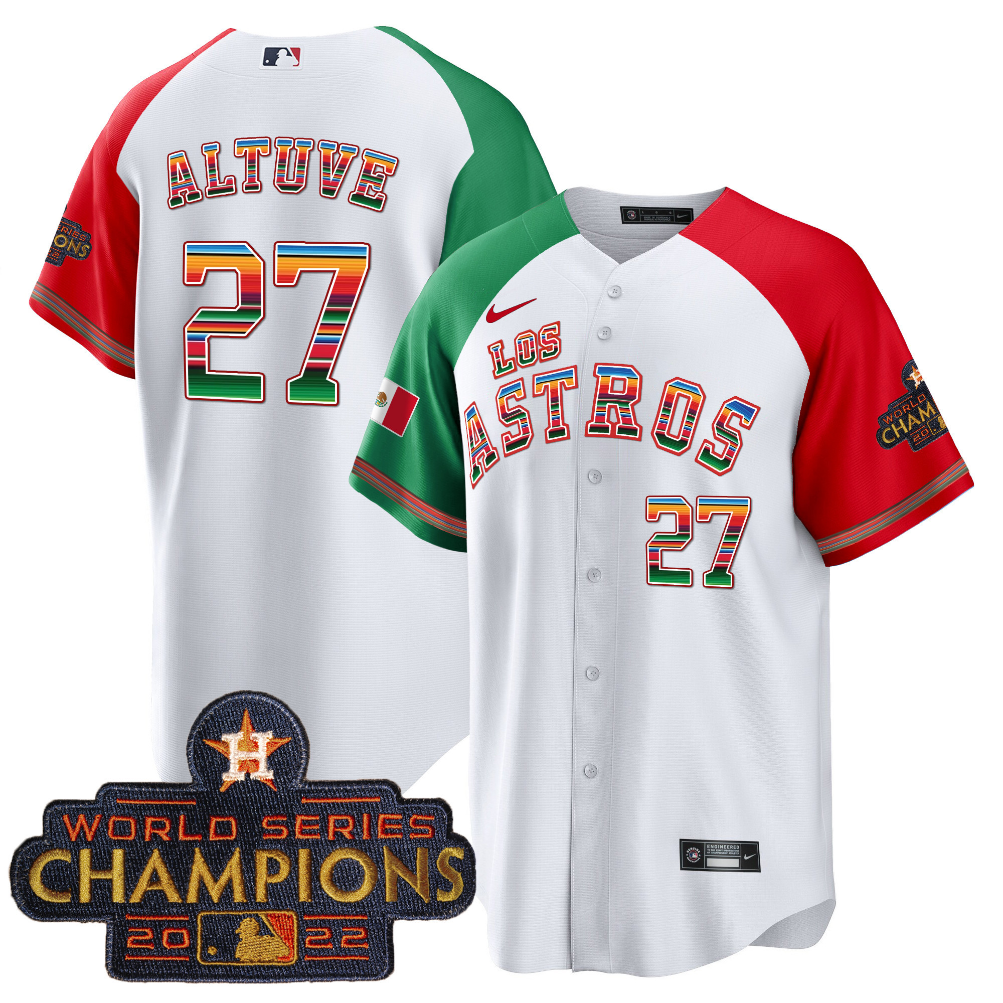 Men's Houston Astros Los Astros Mexico Jersey - All Stitched - Image 43
