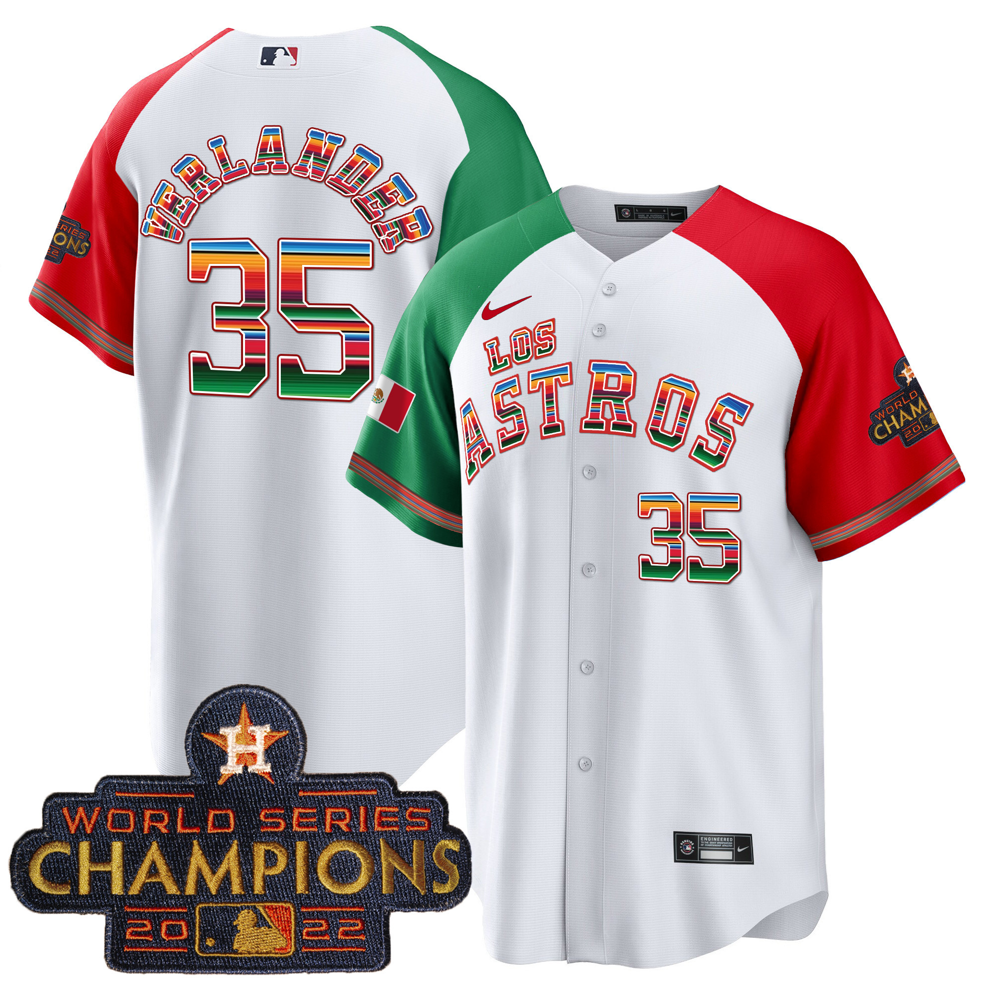 Men's Houston Astros Los Astros Mexico Jersey - All Stitched - Image 45