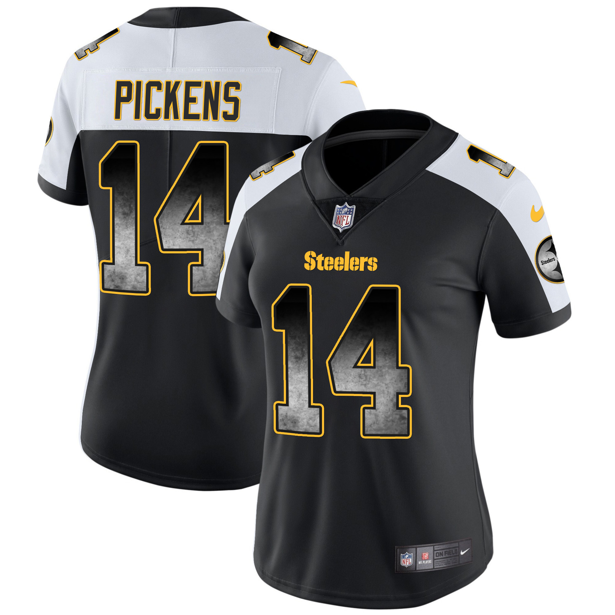 Women's Steelers Arch Smoke Vapor Jersey - All Stitched - Image 11