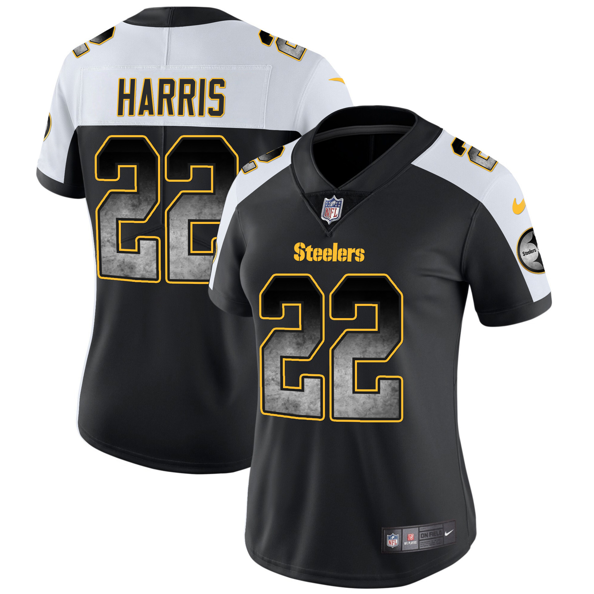 Women's Steelers Arch Smoke Vapor Jersey - All Stitched - Image 12