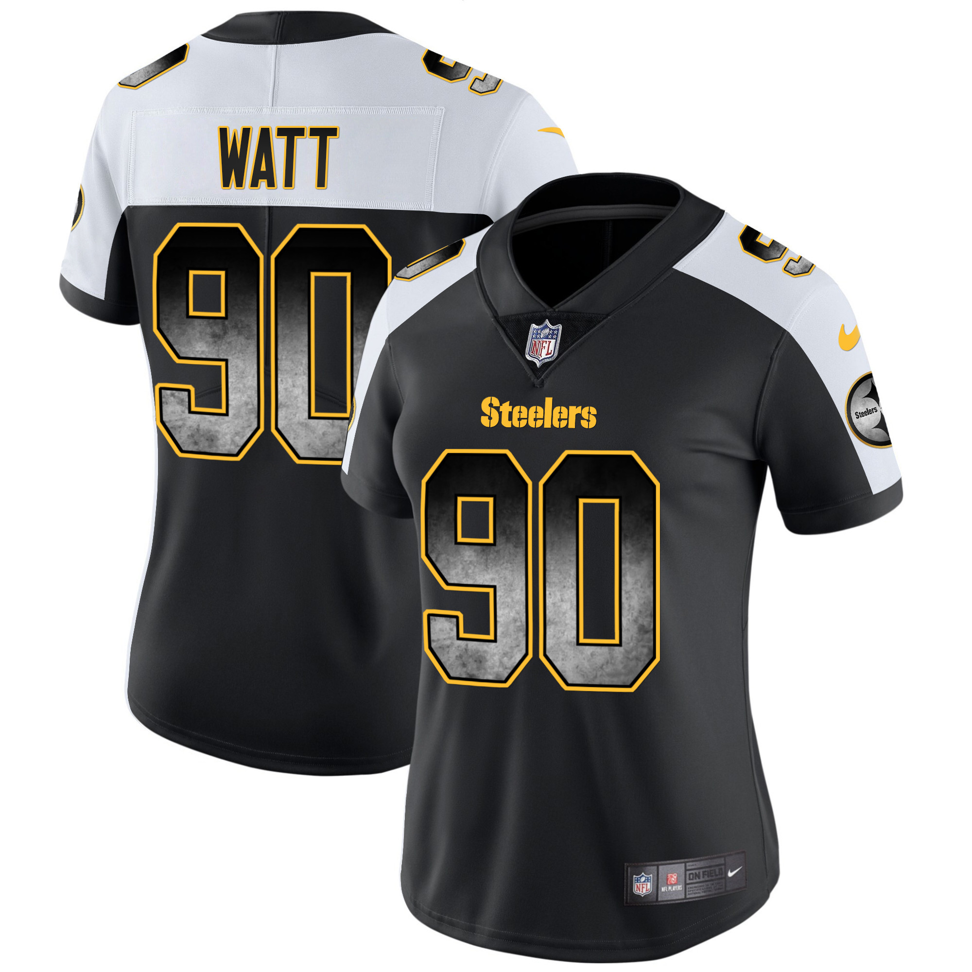 Women's Steelers Arch Smoke Vapor Jersey - All Stitched - Image 10