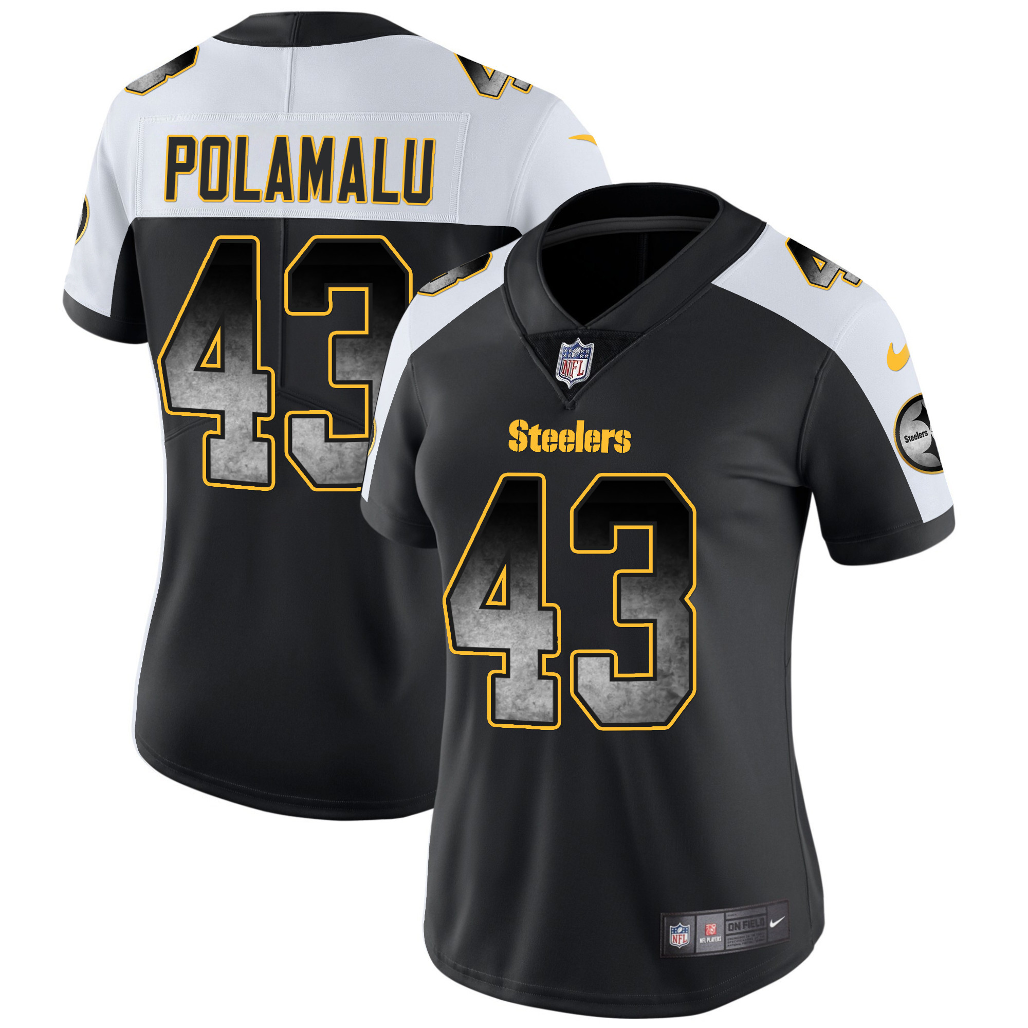 Women's Steelers Arch Smoke Vapor Jersey - All Stitched - Image 13