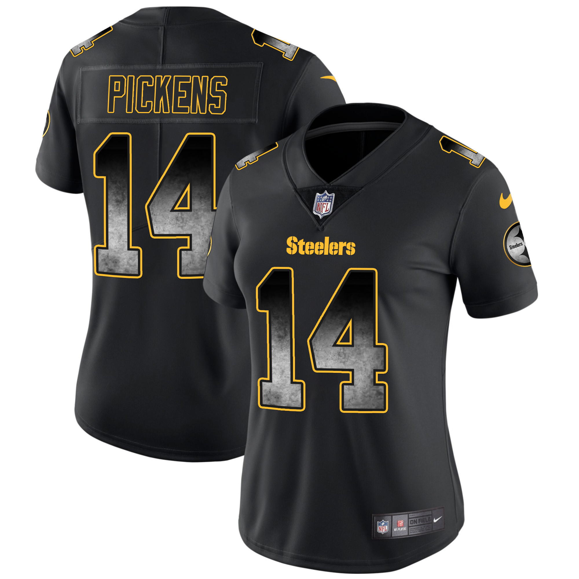 Women's Steelers Arch Smoke Vapor Jersey - All Stitched - Image 4
