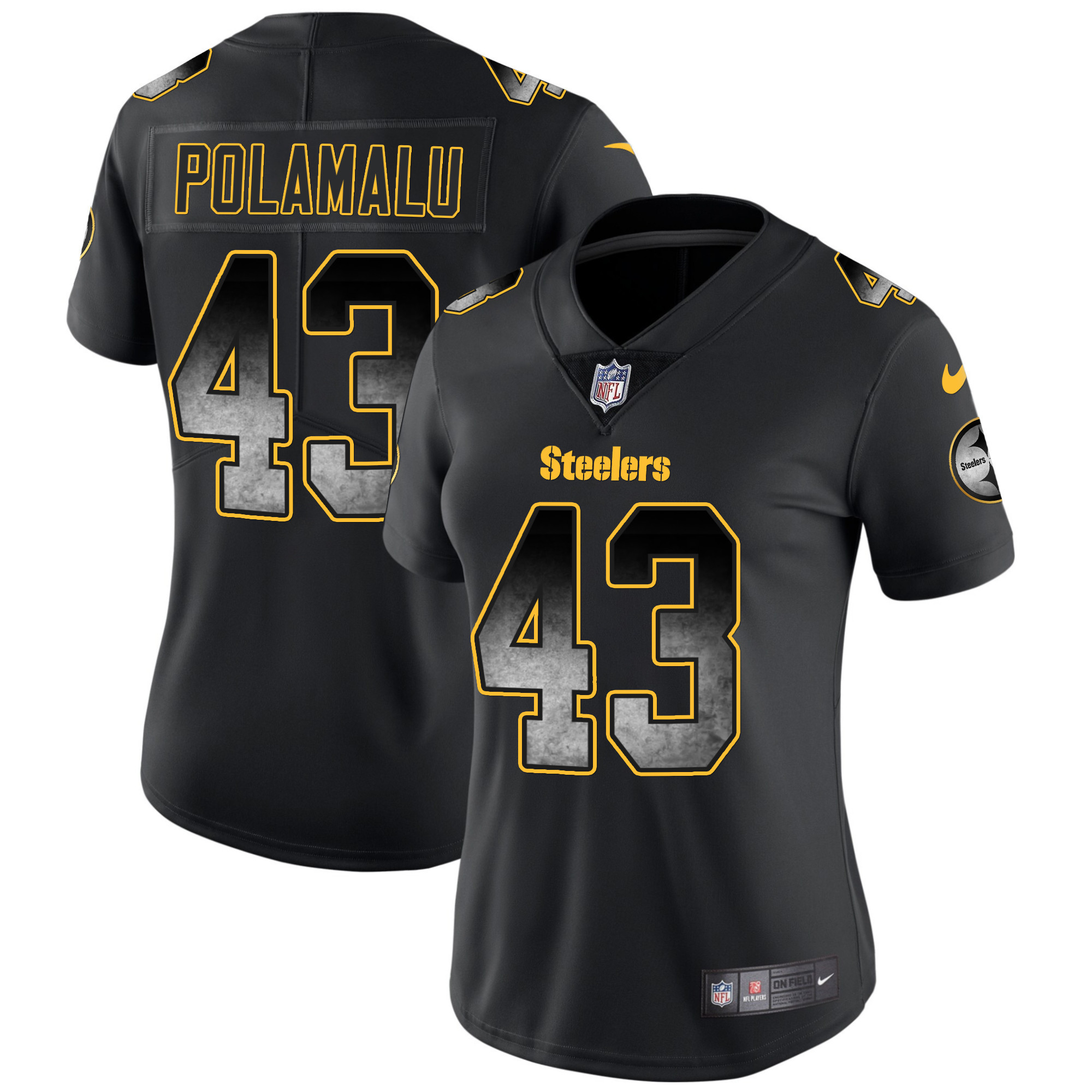 Women's Steelers Arch Smoke Vapor Jersey - All Stitched - Image 6