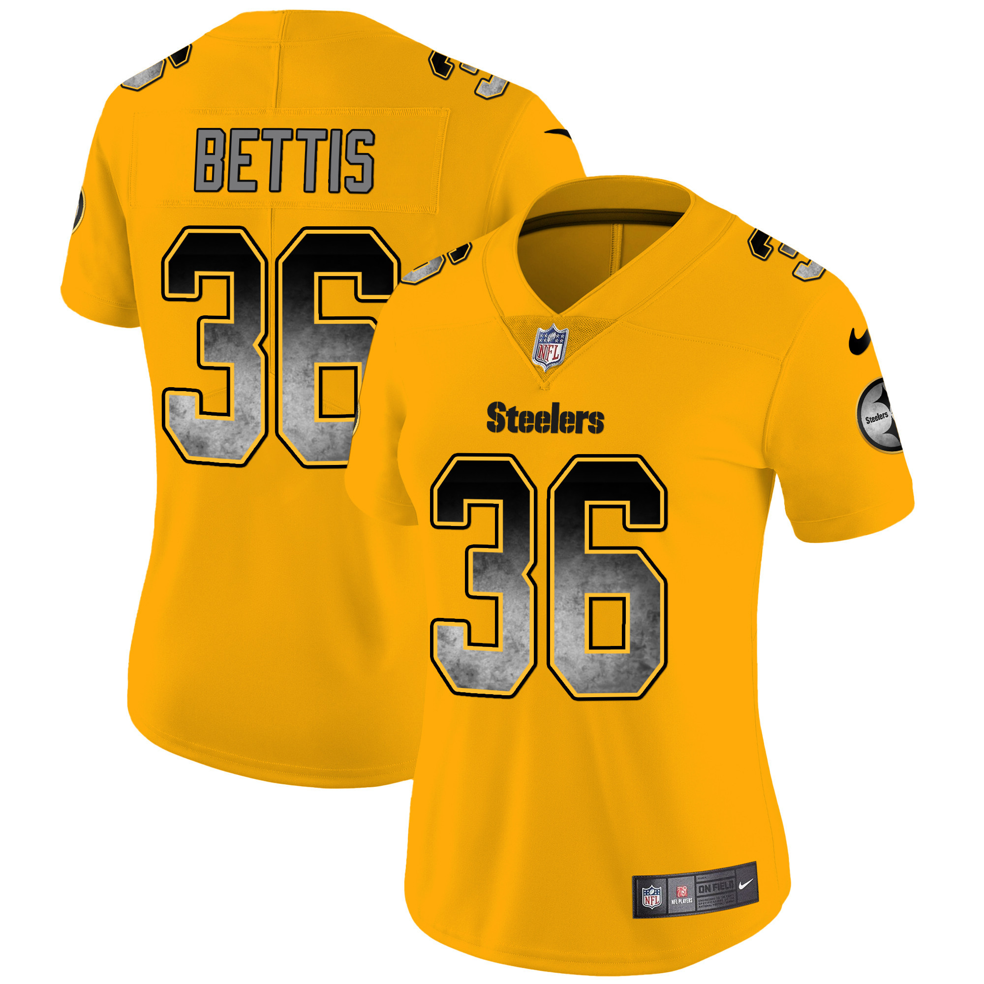 Women's Steelers Arch Smoke Vapor Jersey - All Stitched - Image 35