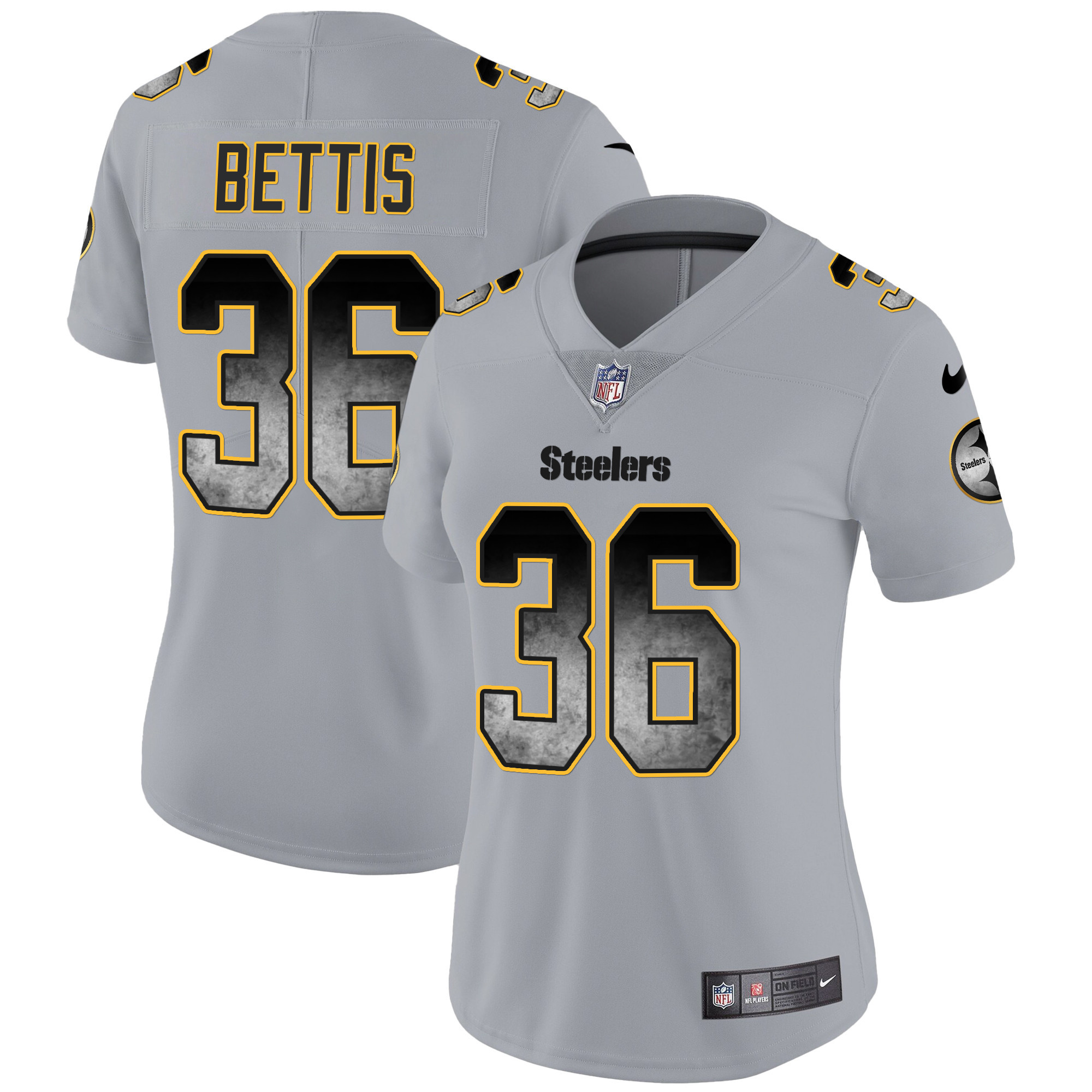 Women's Steelers Arch Smoke Vapor Jersey - All Stitched - Image 28