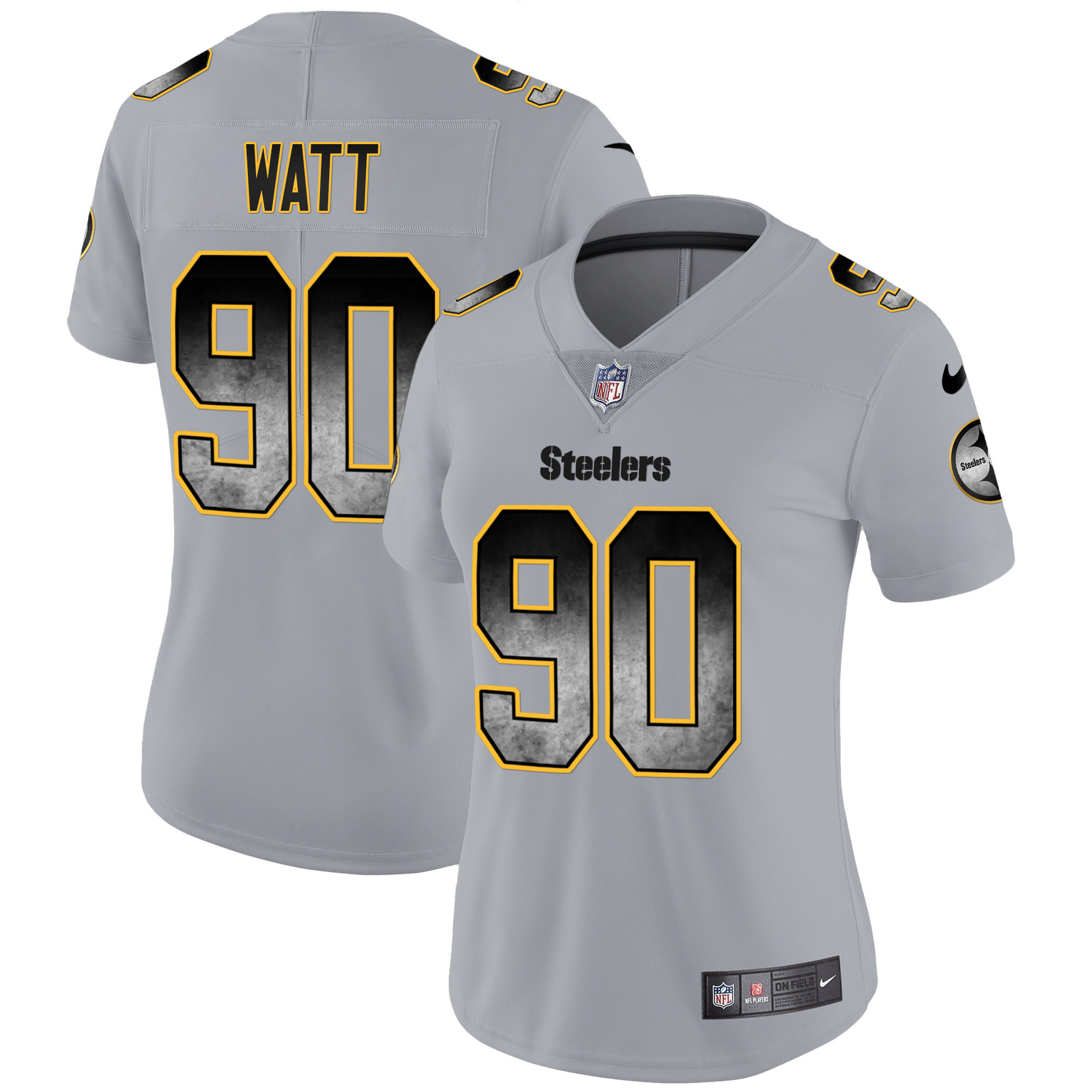 Women's Steelers Arch Smoke Vapor Jersey - All Stitched - Image 24