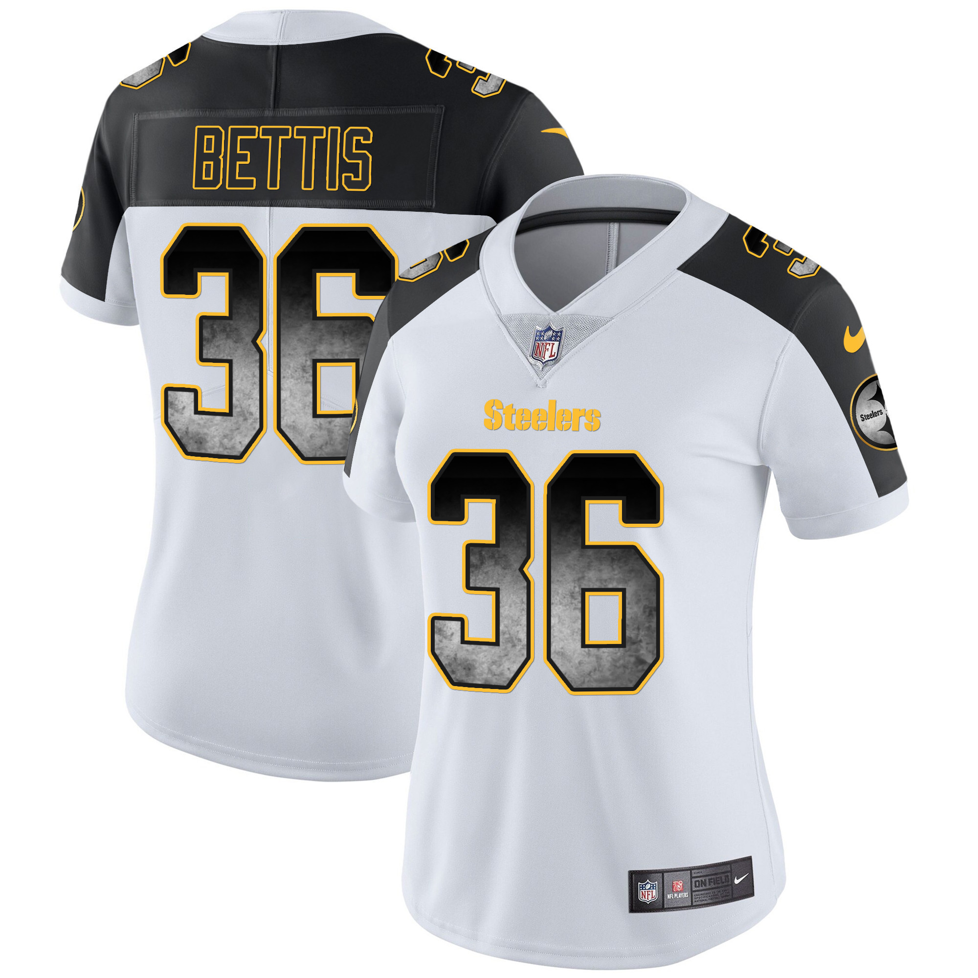 Women's Steelers Arch Smoke Vapor Jersey - All Stitched - Image 42