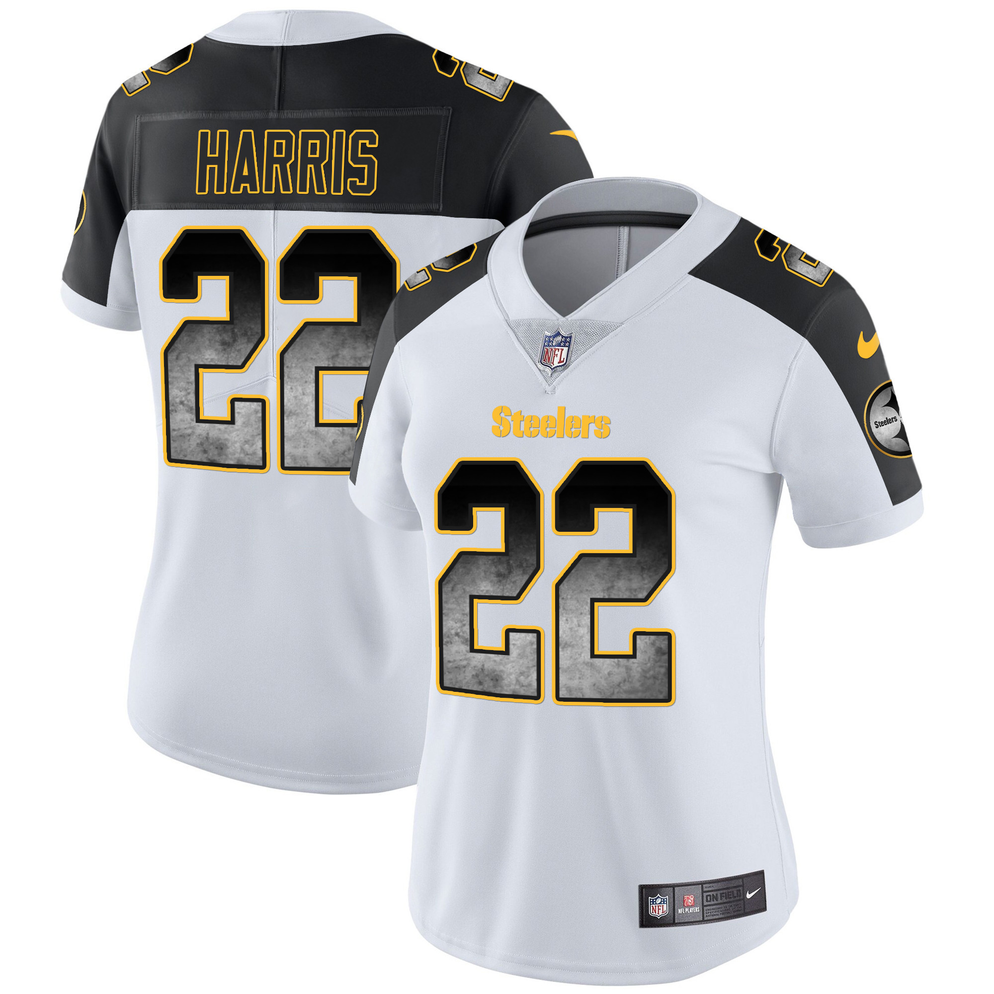 Women's Steelers Arch Smoke Vapor Jersey - All Stitched - Image 40