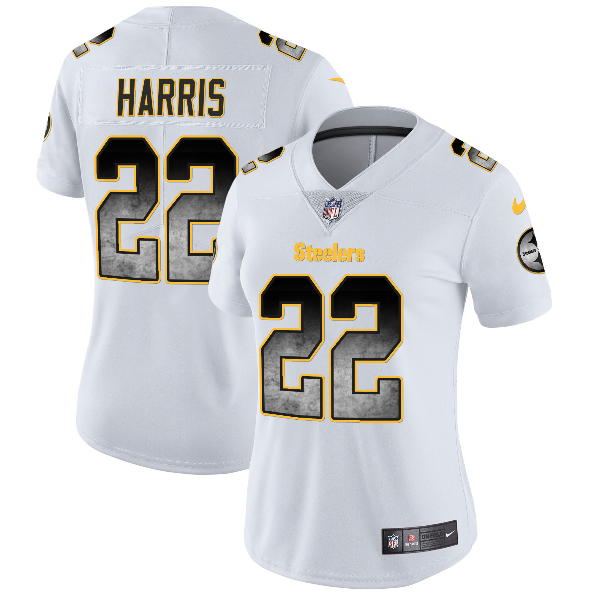 Women's Steelers Arch Smoke Vapor Jersey - All Stitched - Image 19
