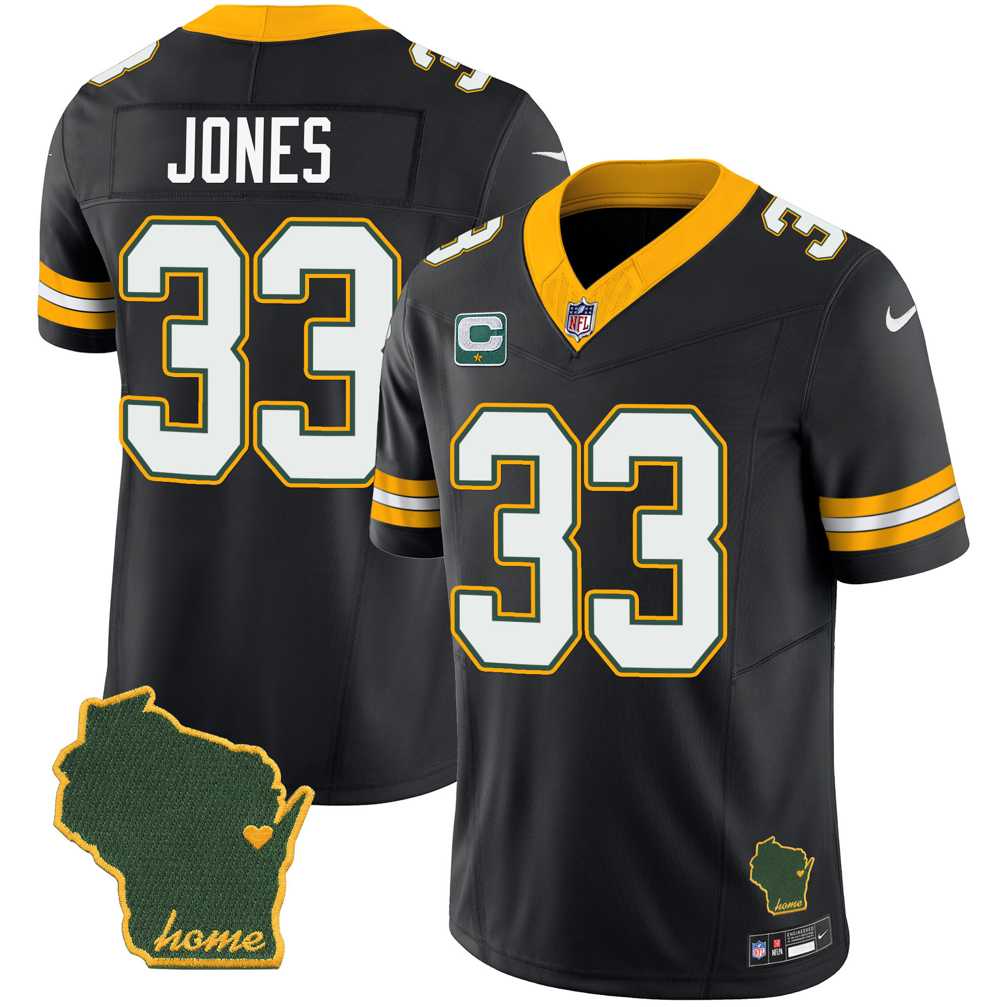 Men's Packers Home Patch Vapor Jersey - All Stitched - Image 21
