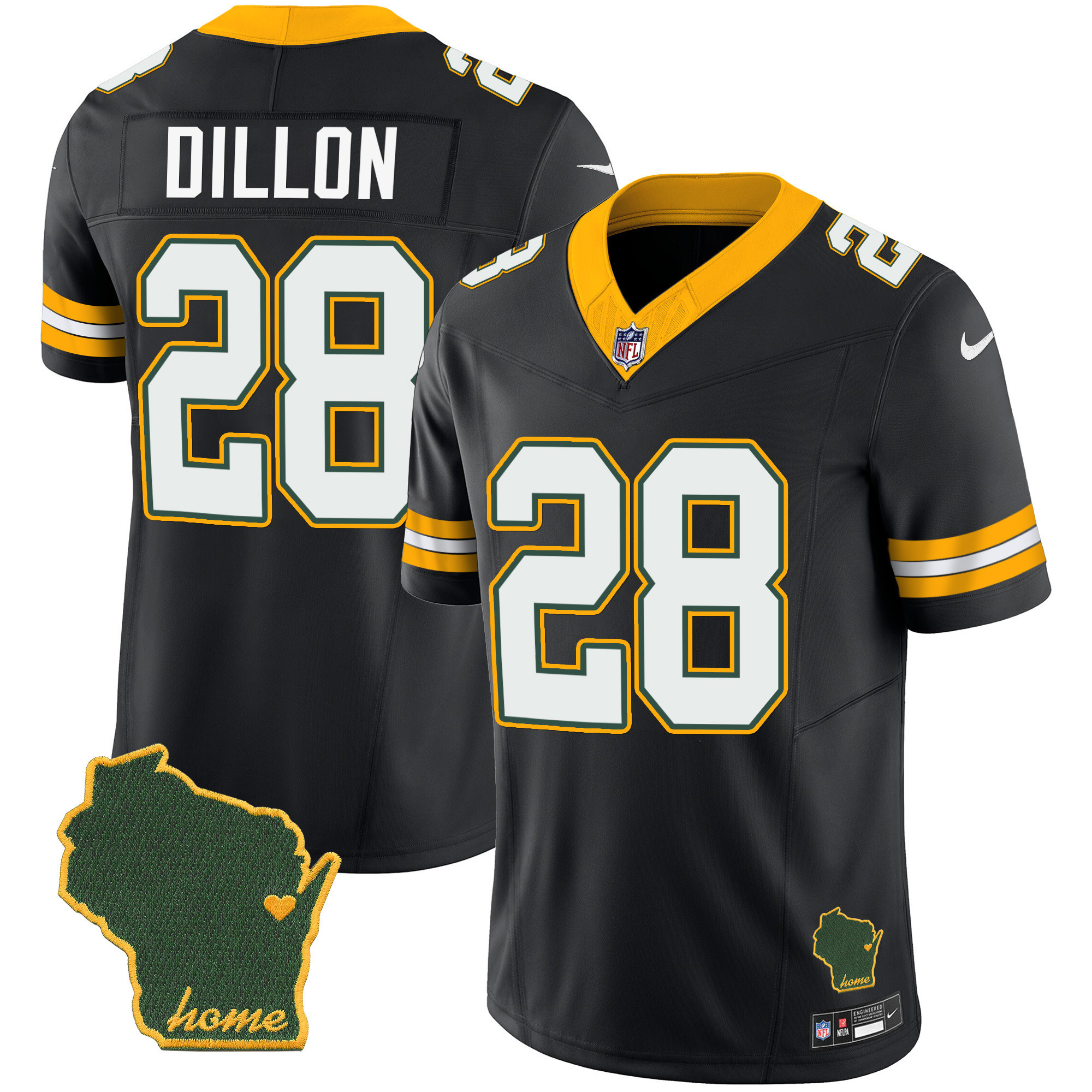 Men's Packers Home Patch Vapor Jersey - All Stitched - Image 20