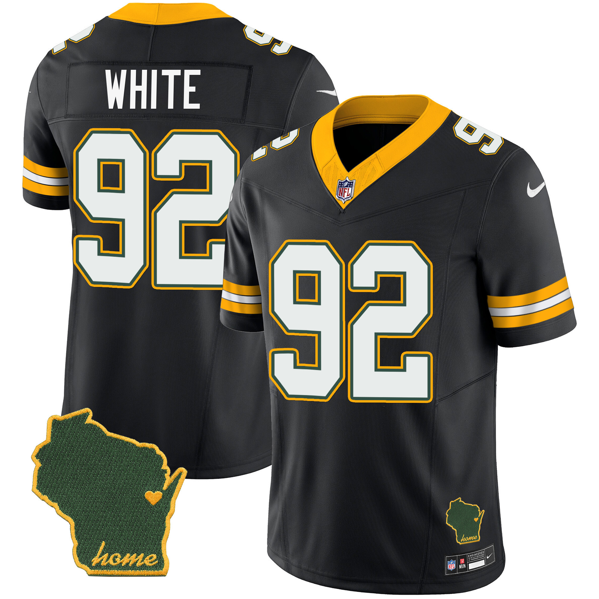 Men's Packers Home Patch Vapor Jersey - All Stitched - Image 24