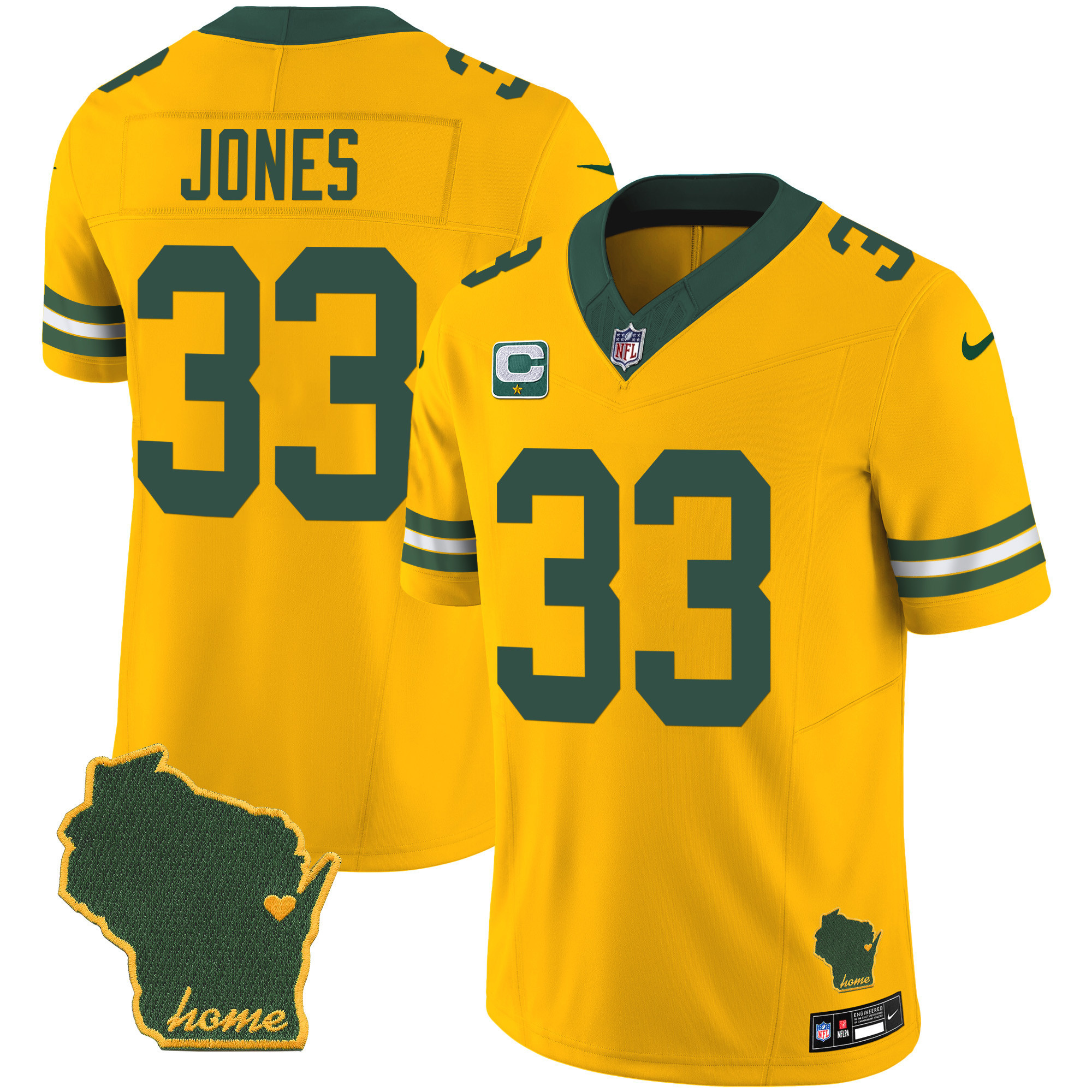 Men's Packers Home Patch Vapor Jersey - All Stitched - Image 27