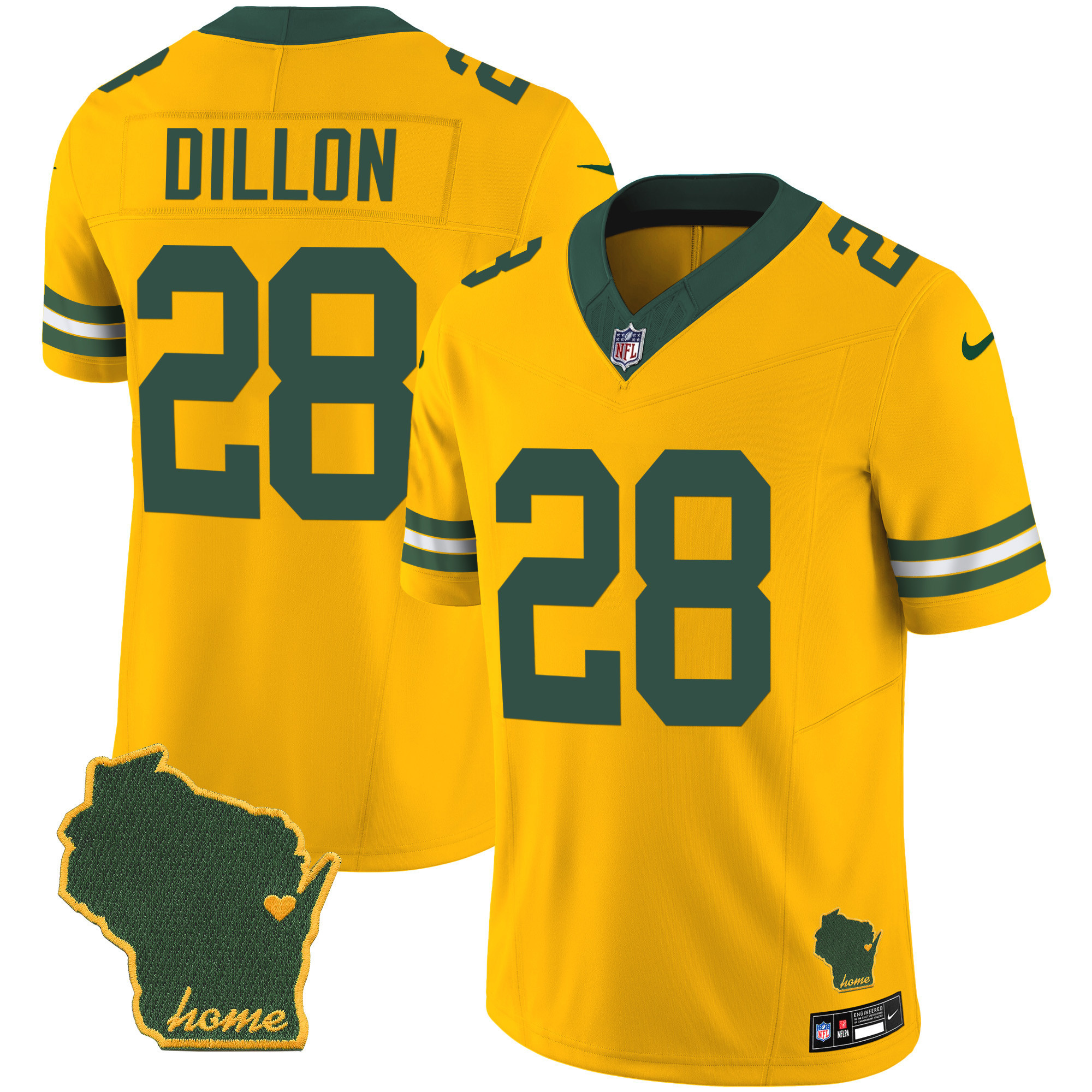 Men's Packers Home Patch Vapor Jersey - All Stitched - Image 26