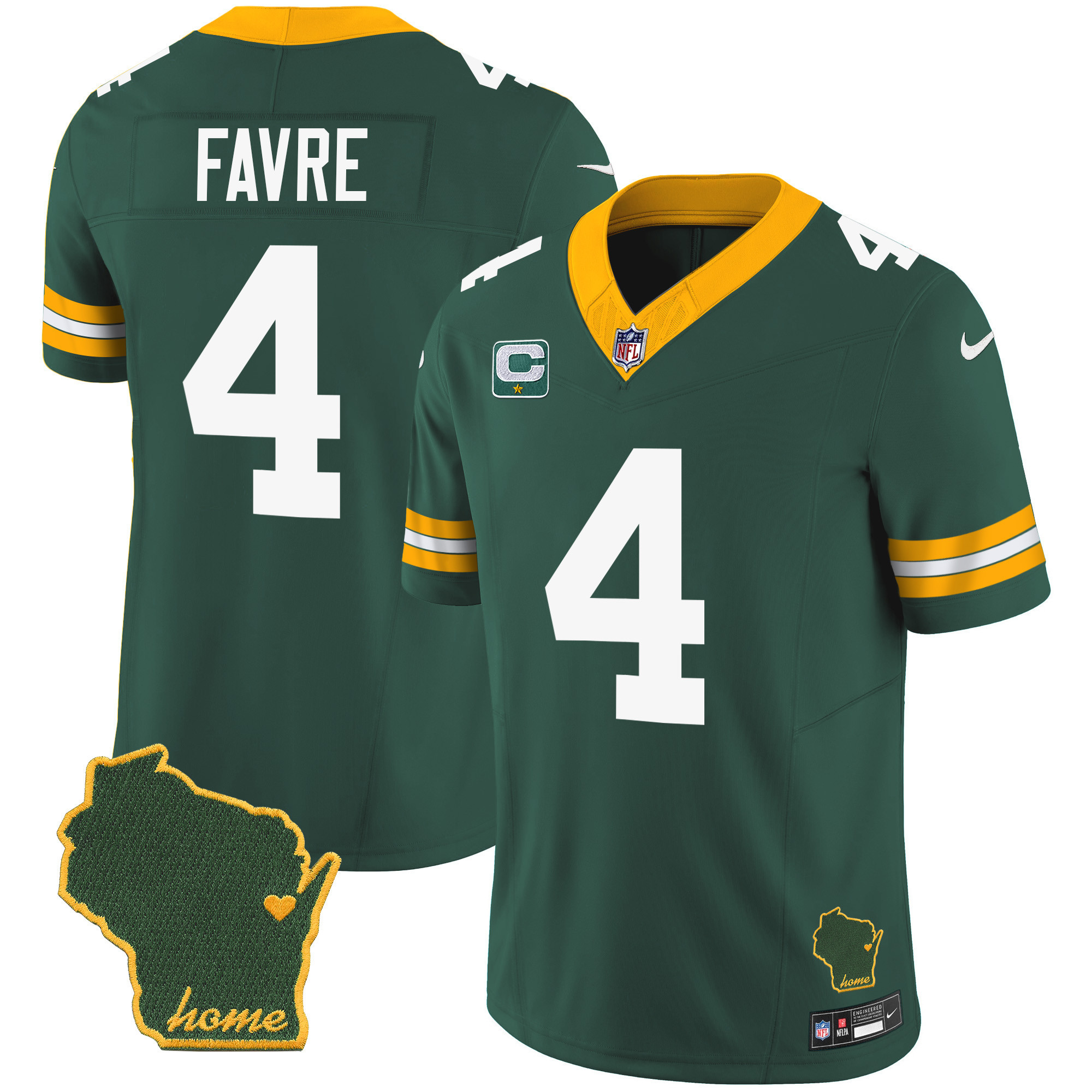 Men's Packers Home Patch Vapor Jersey - All Stitched - Image 11