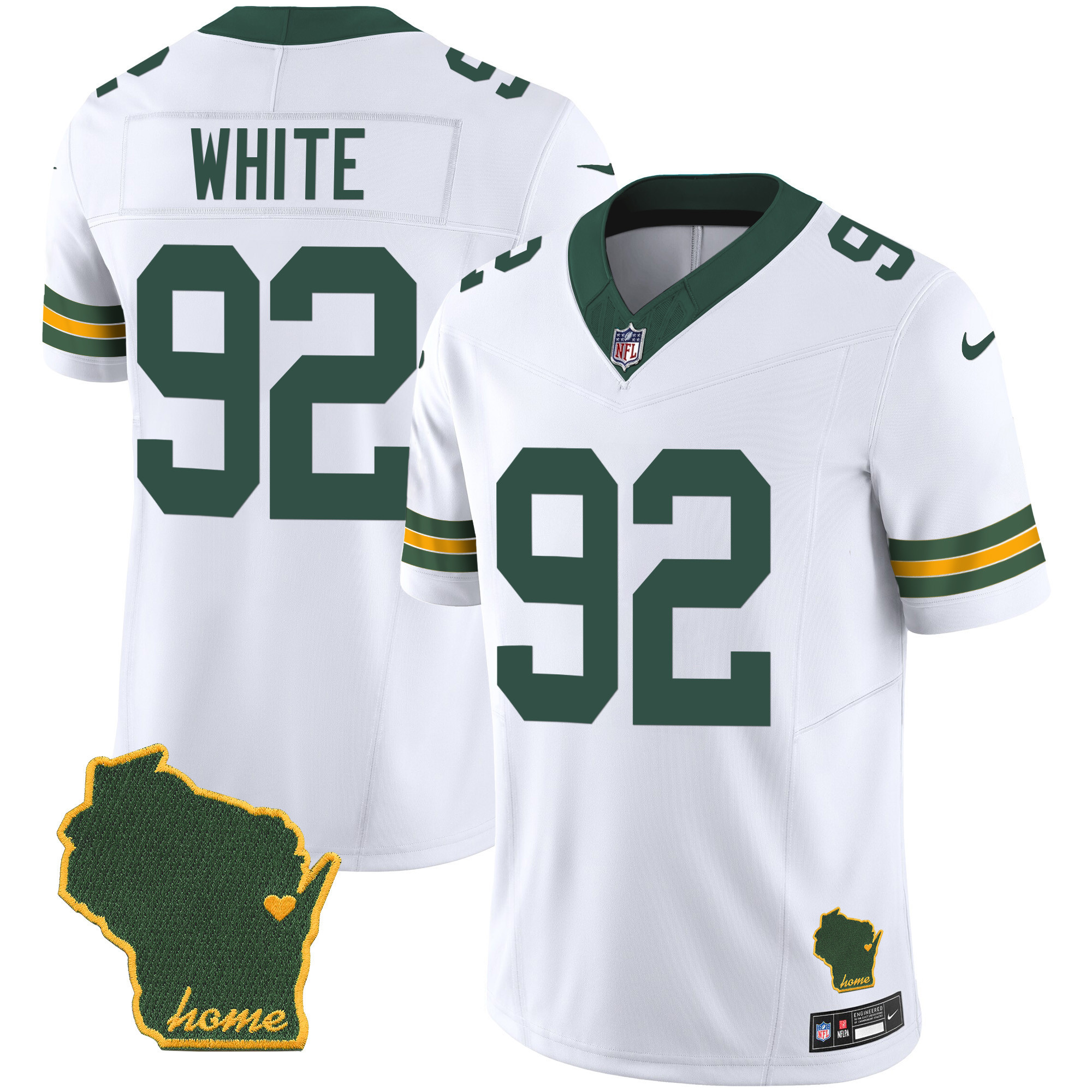 Men's Packers Home Patch Vapor Jersey - All Stitched - Image 18