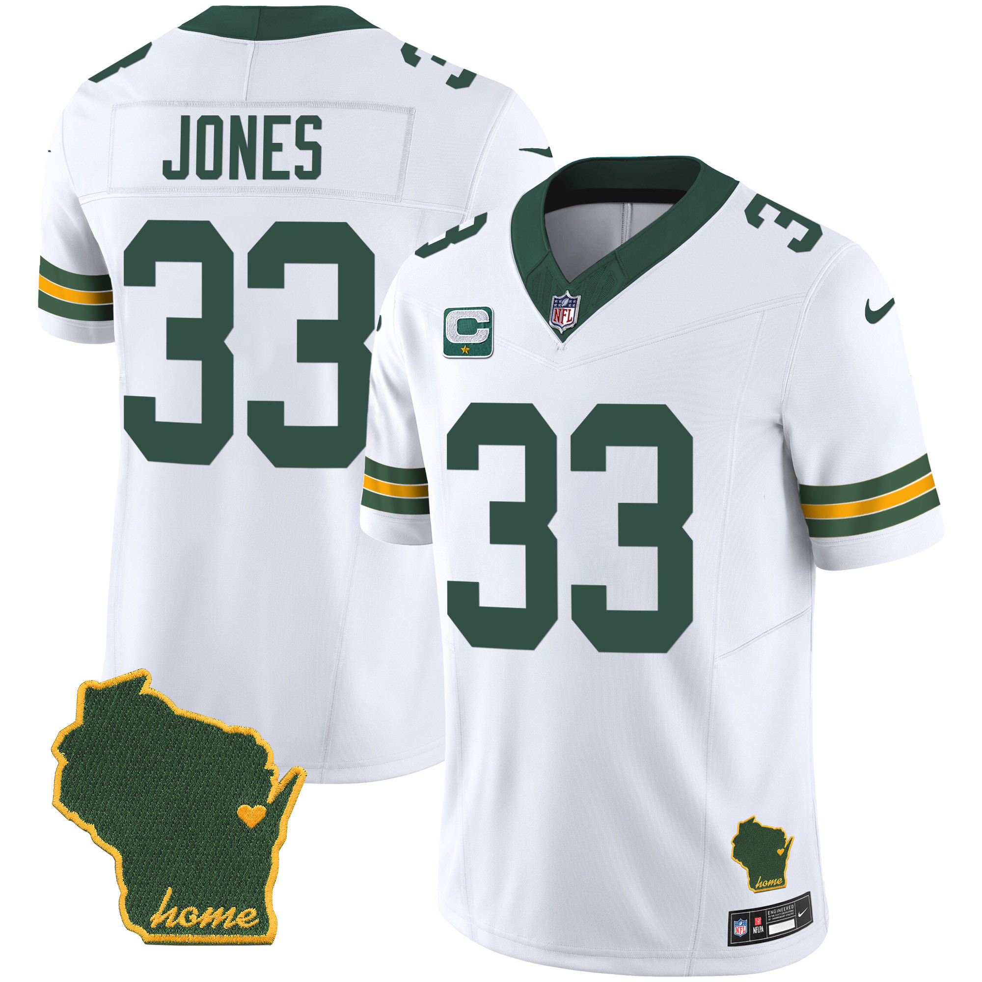Men's Packers Home Patch Vapor Jersey - All Stitched - Image 15