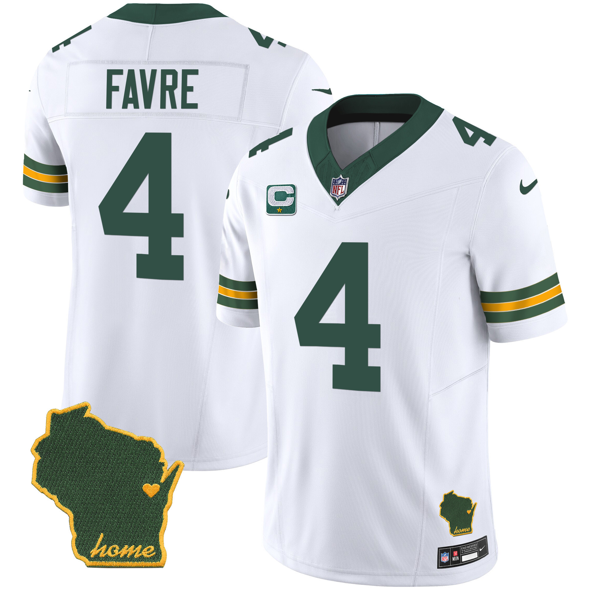 Men's Packers Home Patch Vapor Jersey - All Stitched - Image 17