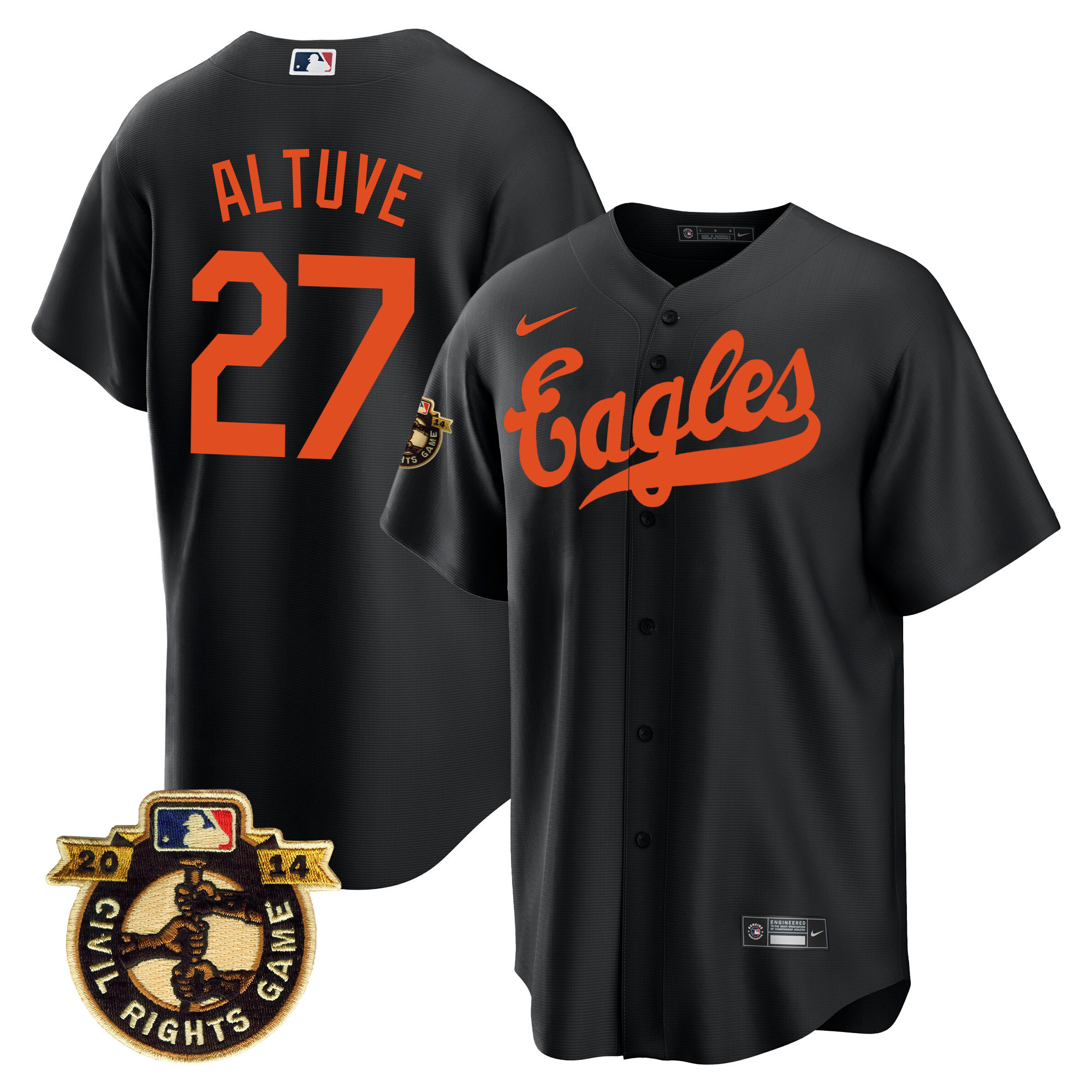 Men's Astros Throwback 1950 Houston Eagles Jersey - All Stitched - Image 10