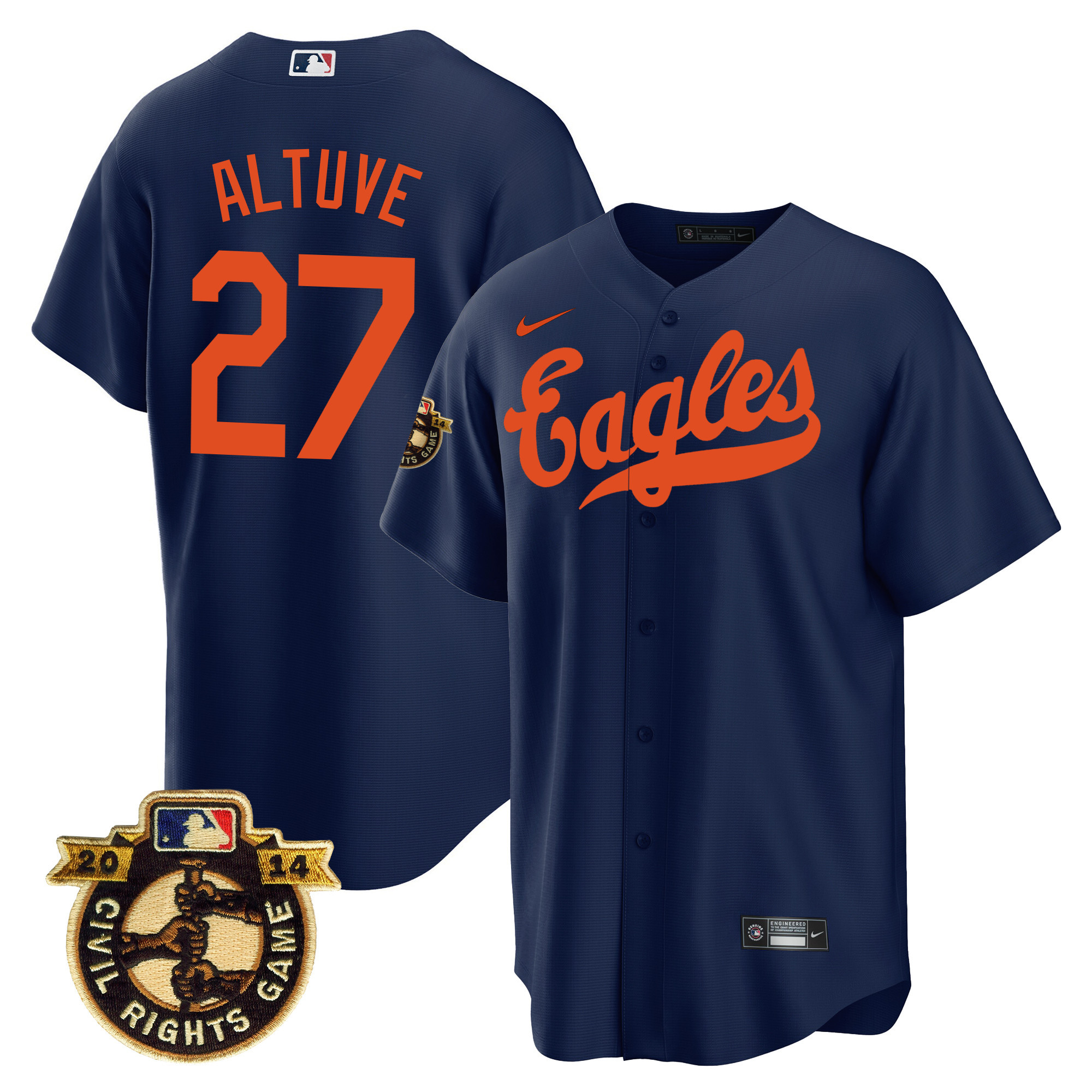 Men's Astros Throwback 1950 Houston Eagles Jersey - All Stitched - Image 17