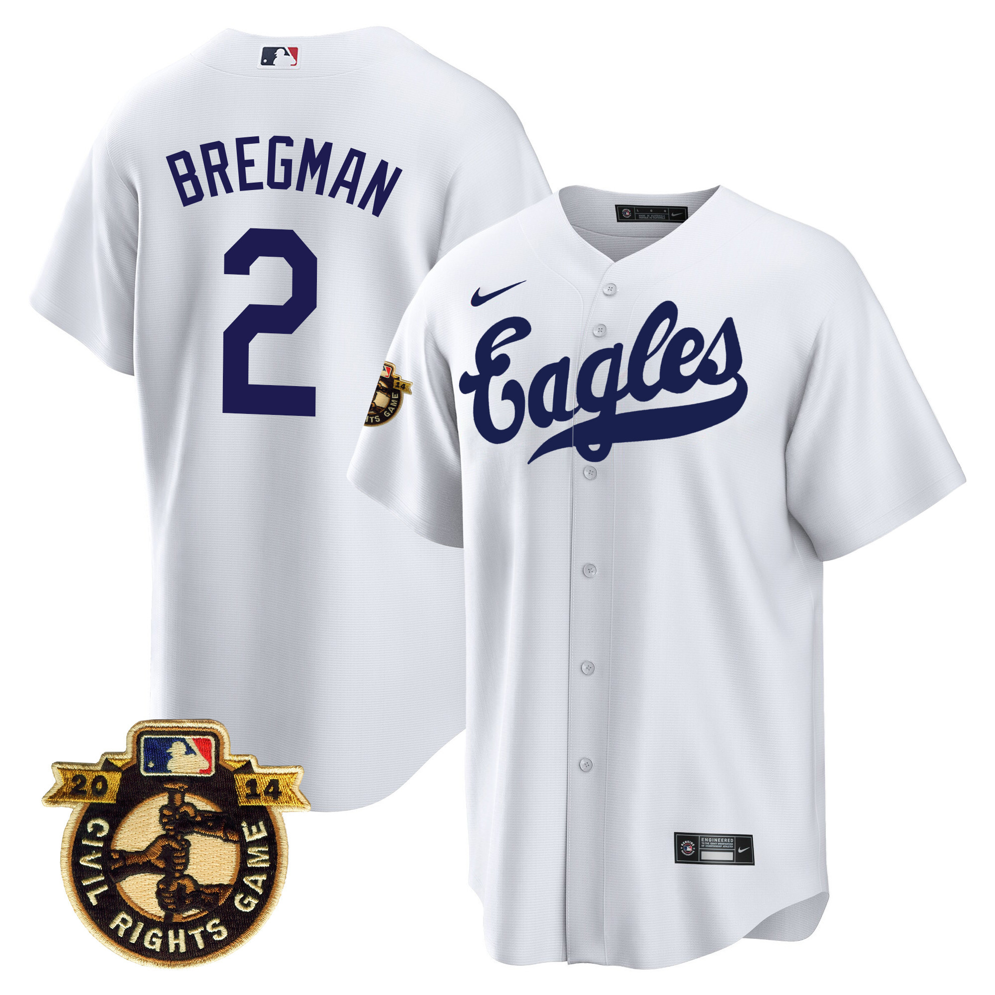 Men's Astros Throwback 1950 Houston Eagles Jersey - All Stitched - Image 2