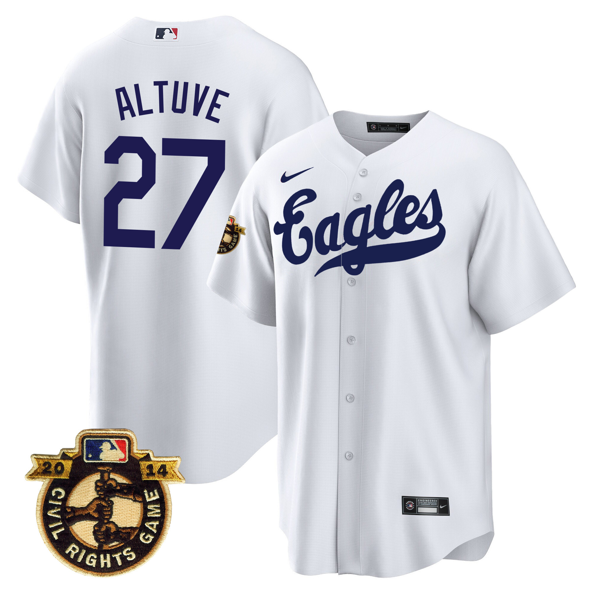 Men's Astros Throwback 1950 Houston Eagles Jersey - All Stitched - Image 3