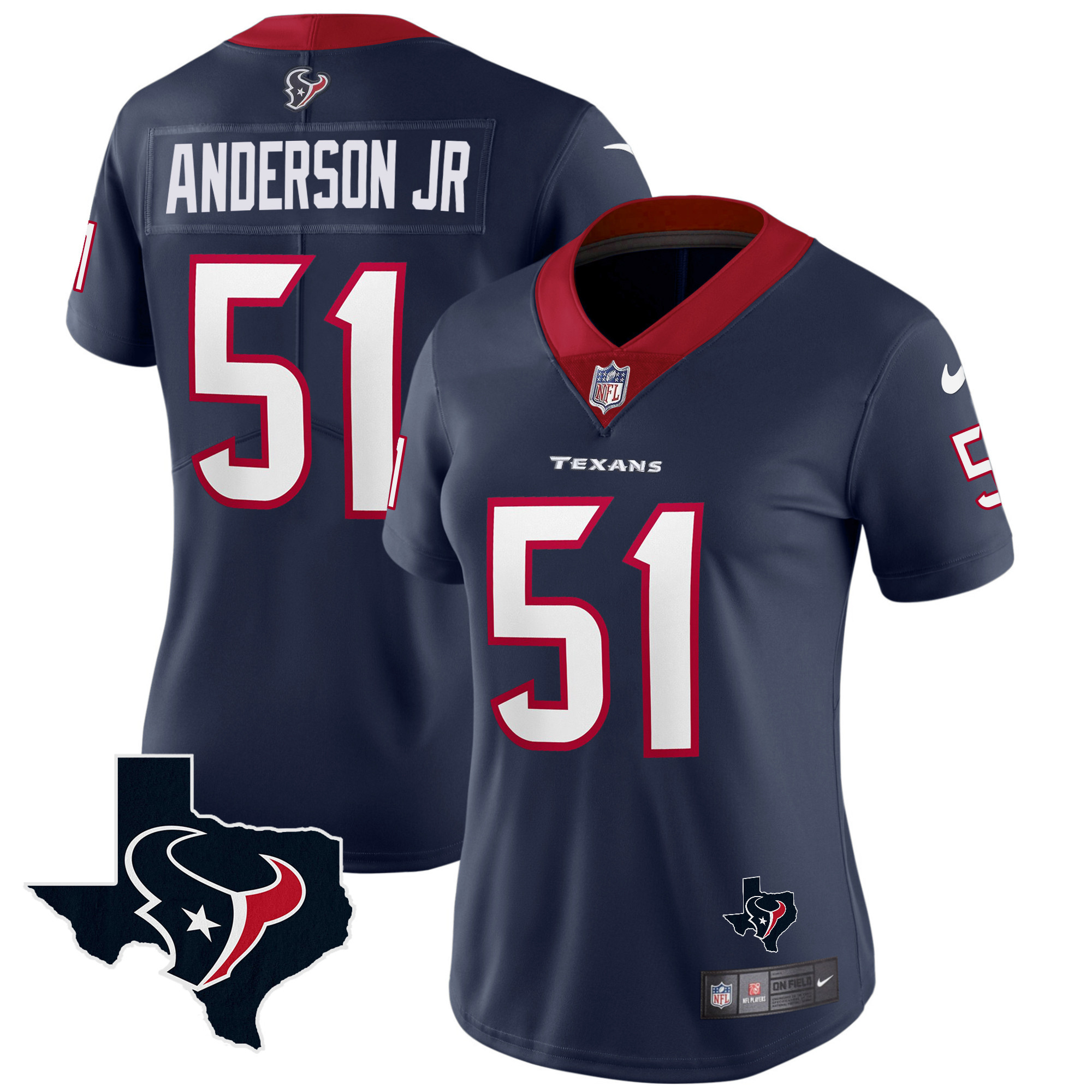 Women's Houston Texans Vapor Limited Jersey - All Stitched - Image 23