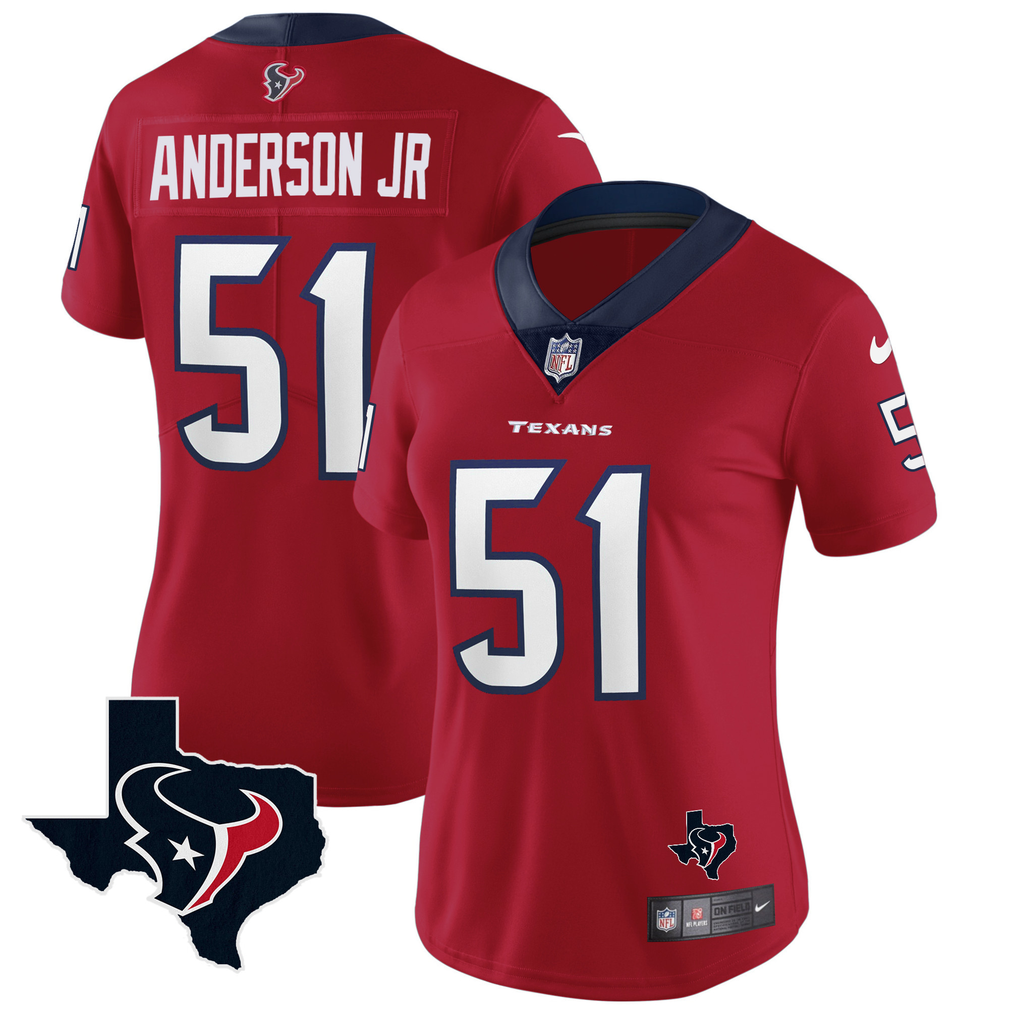 Women's Houston Texans Vapor Limited Jersey - All Stitched - Image 11