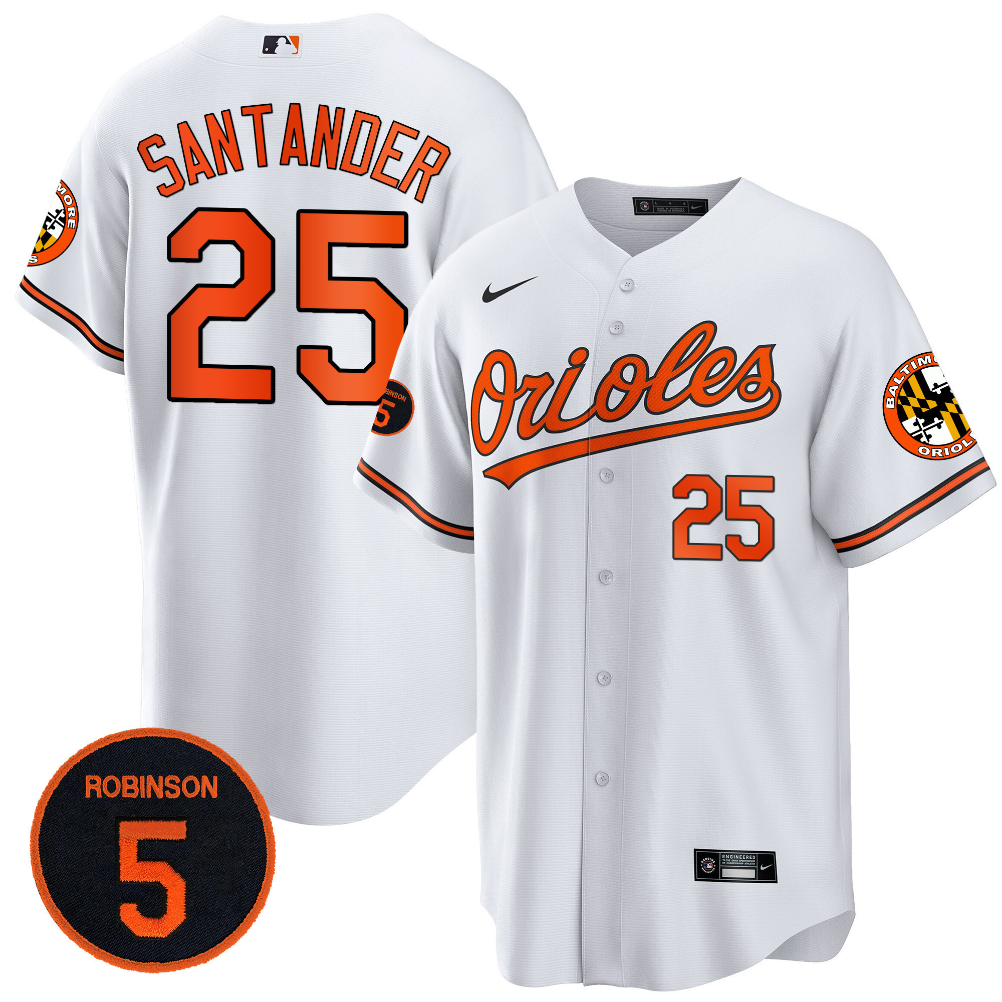 Men’s Baltimore Orioles Robinson Patch Cool Base Jersey – All Stitched - Image 33