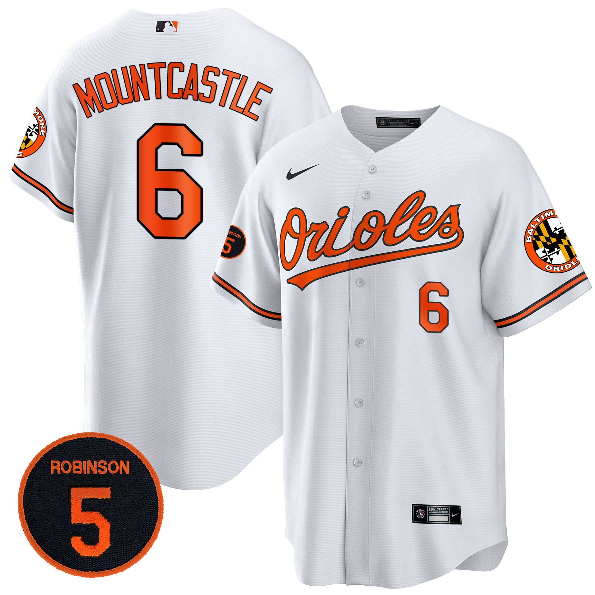 Men’s Baltimore Orioles Robinson Patch Cool Base Jersey – All Stitched - Image 31