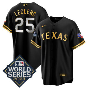José Leclerc Texas Rangers 2023 World Series Patch Cool Base Jersey - All Stitched