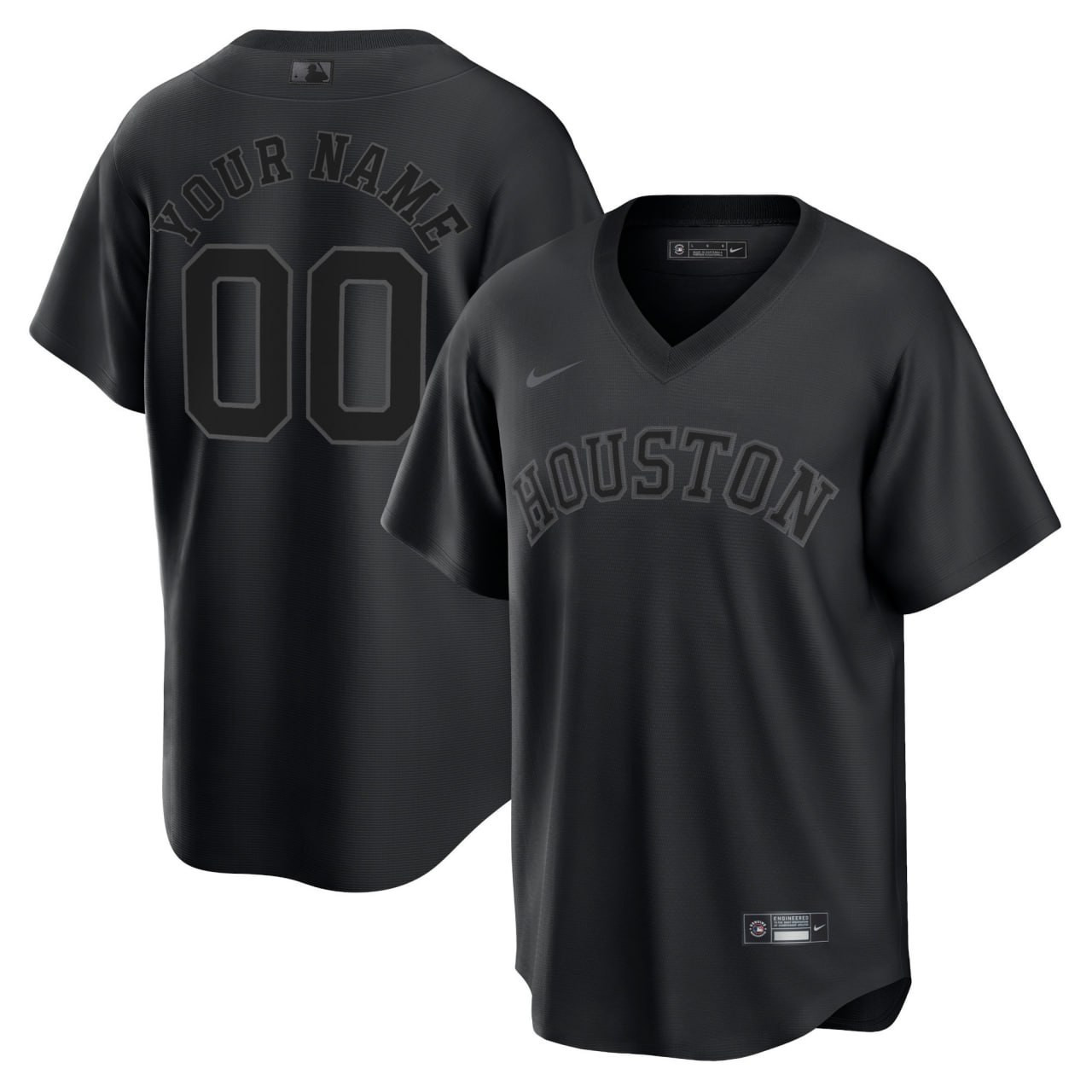 Houston Astros Triple Black Limited Vapor Custom Jersey - All Stitched