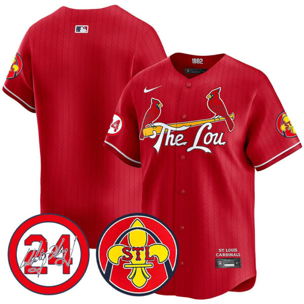 Men's Cardinals 2024 City Connect Whitey Herzog Patch Vapor Premier Limited Jersey V2 - All Stitched - Image 28