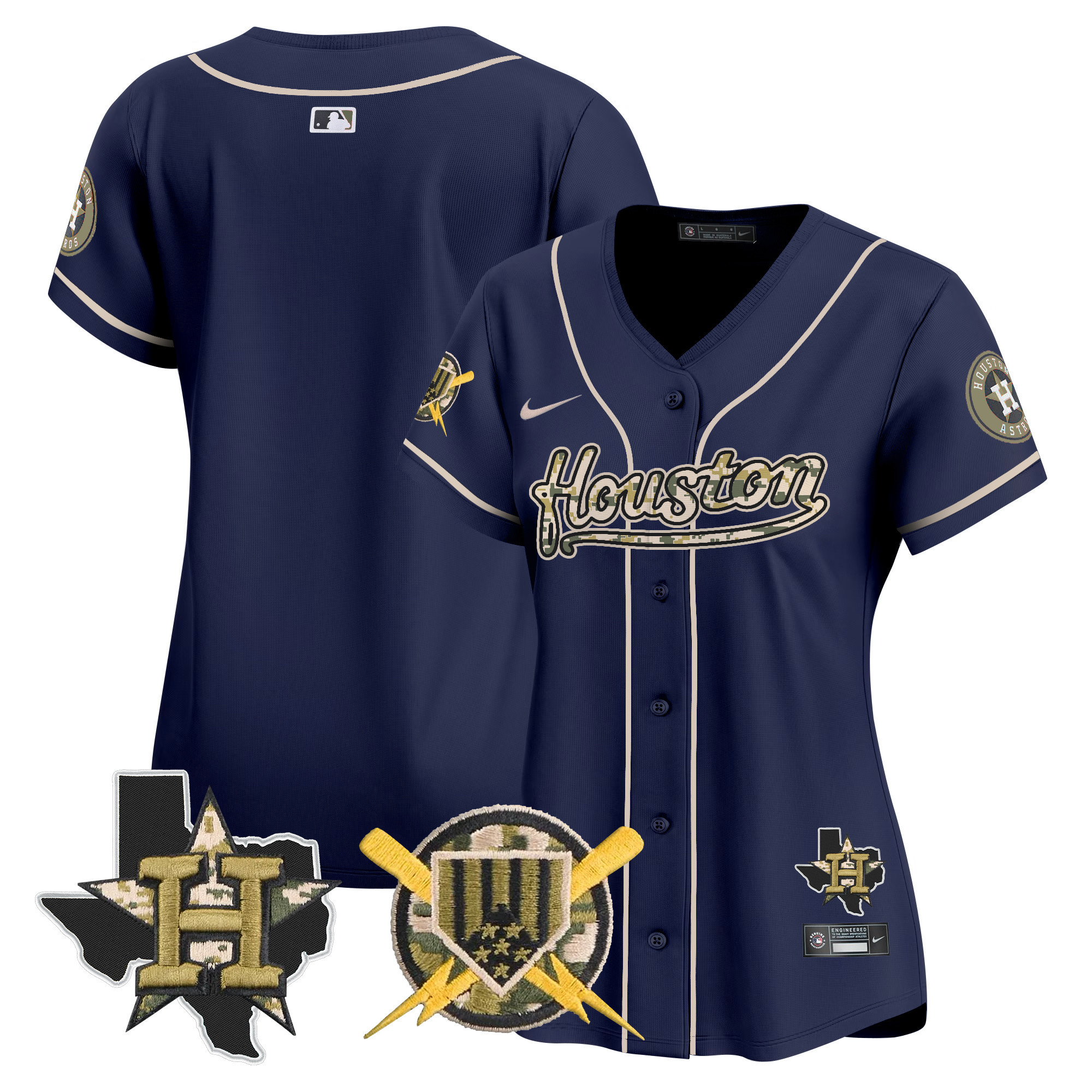 Women's Astros Armed Forces Day Vapor Premier Limited Jersey - All Stitched - Image 24