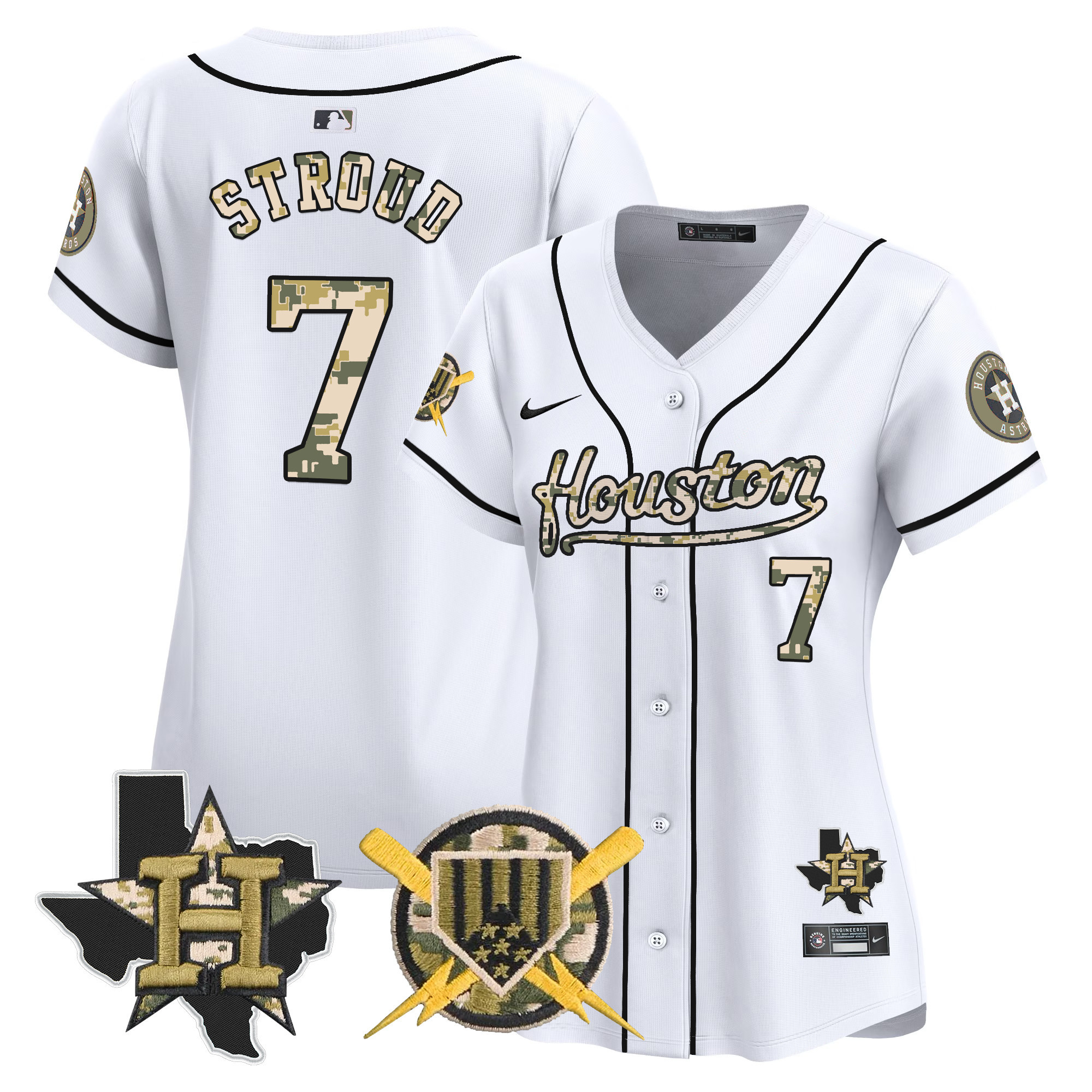 Women's Astros Armed Forces Day Vapor Premier Limited Jersey - All Stitched - Image 27