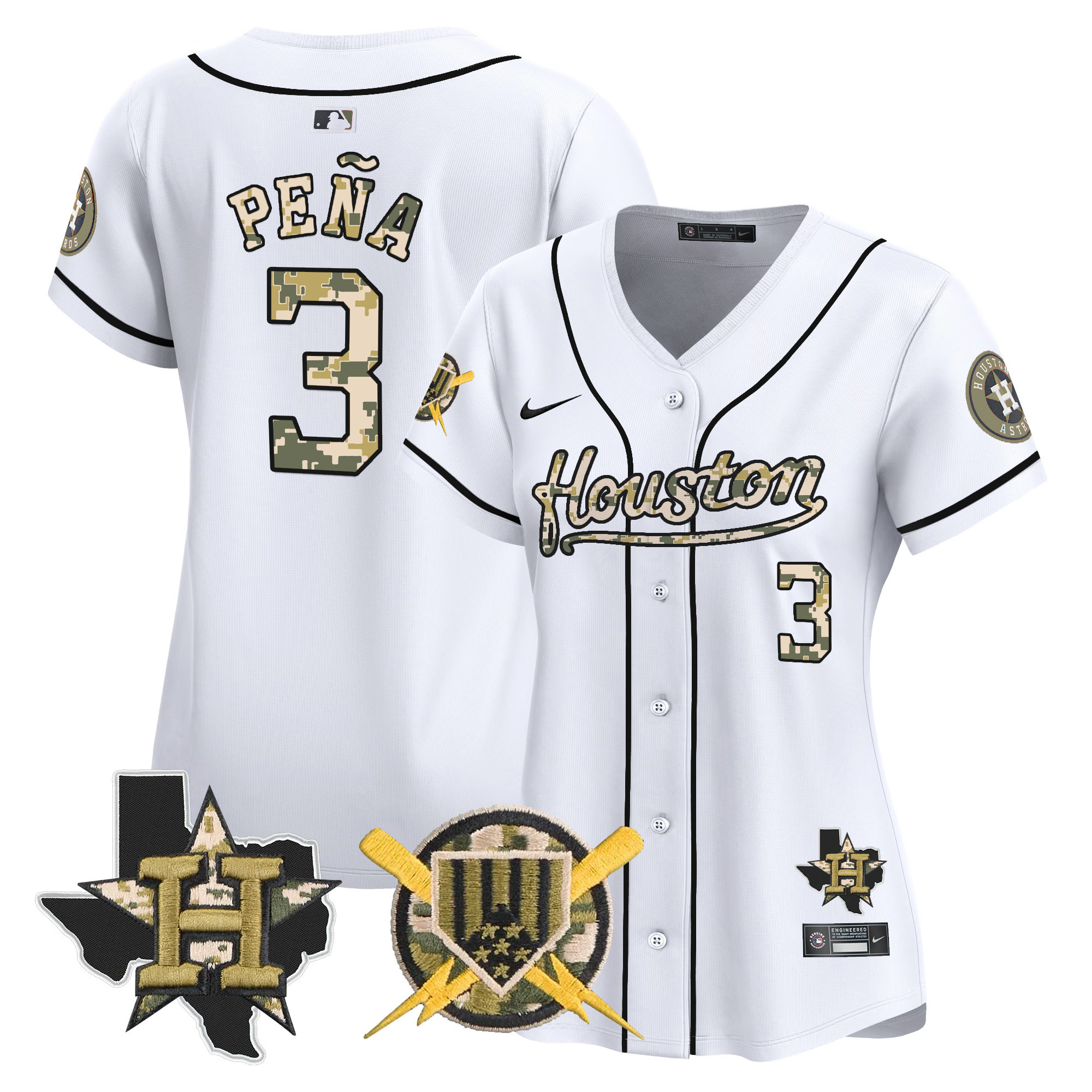 Women's Astros Armed Forces Day Vapor Premier Limited Jersey - All Stitched - Image 28