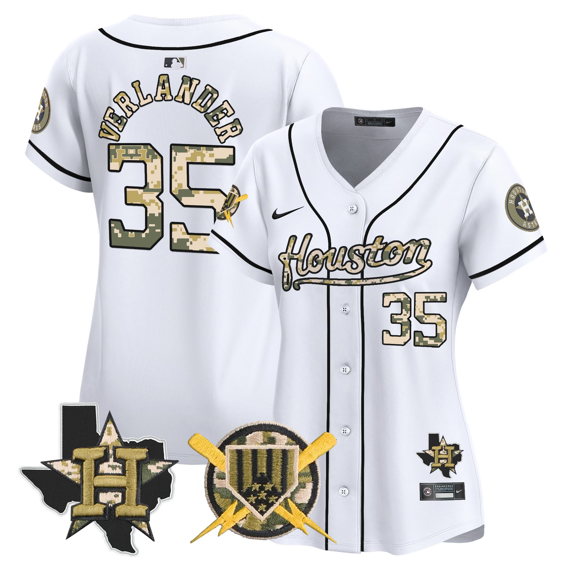 Women's Astros Armed Forces Day Vapor Premier Limited Jersey - All Stitched - Image 30