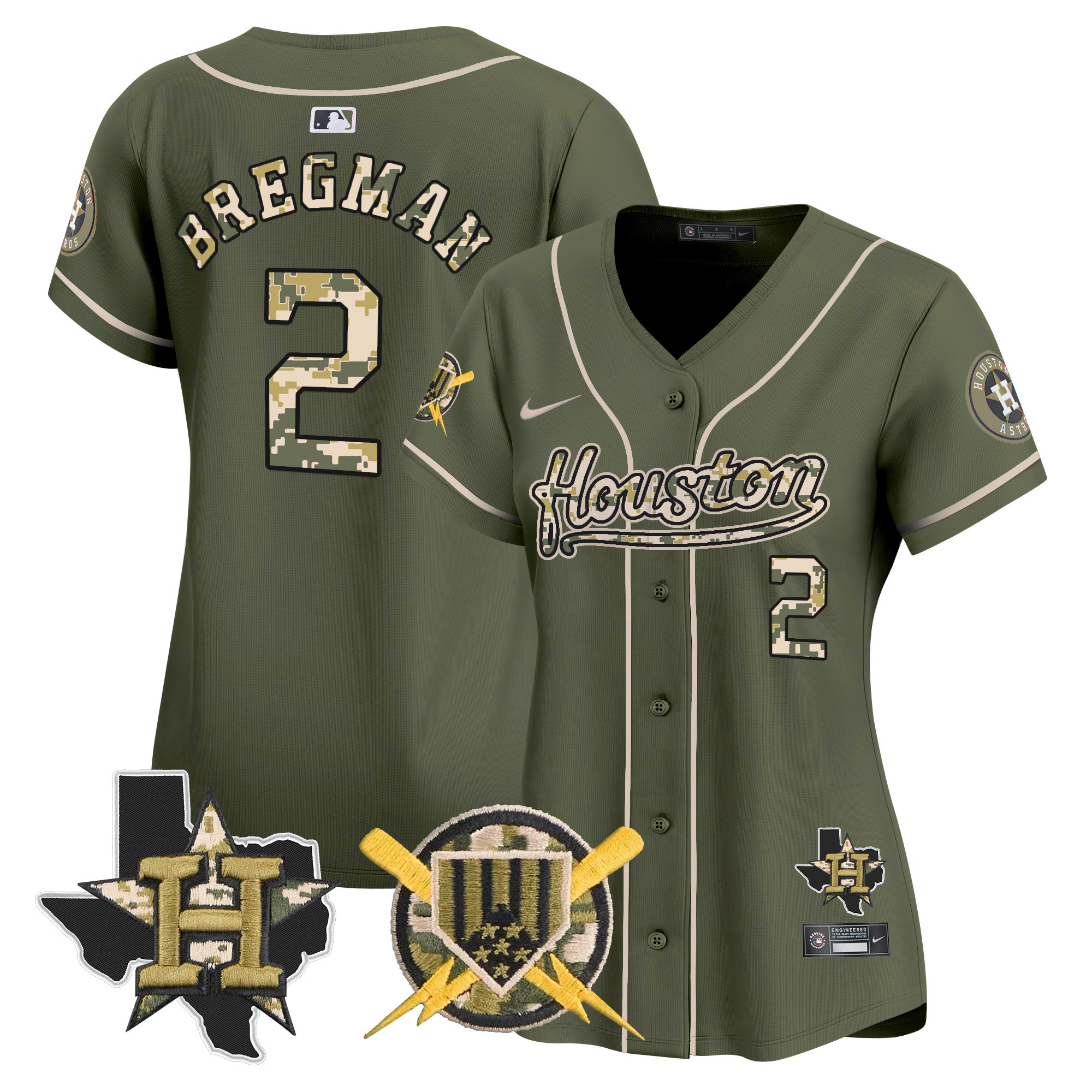 Women's Astros Armed Forces Day Vapor Premier Limited Jersey - All Stitched - Image 5