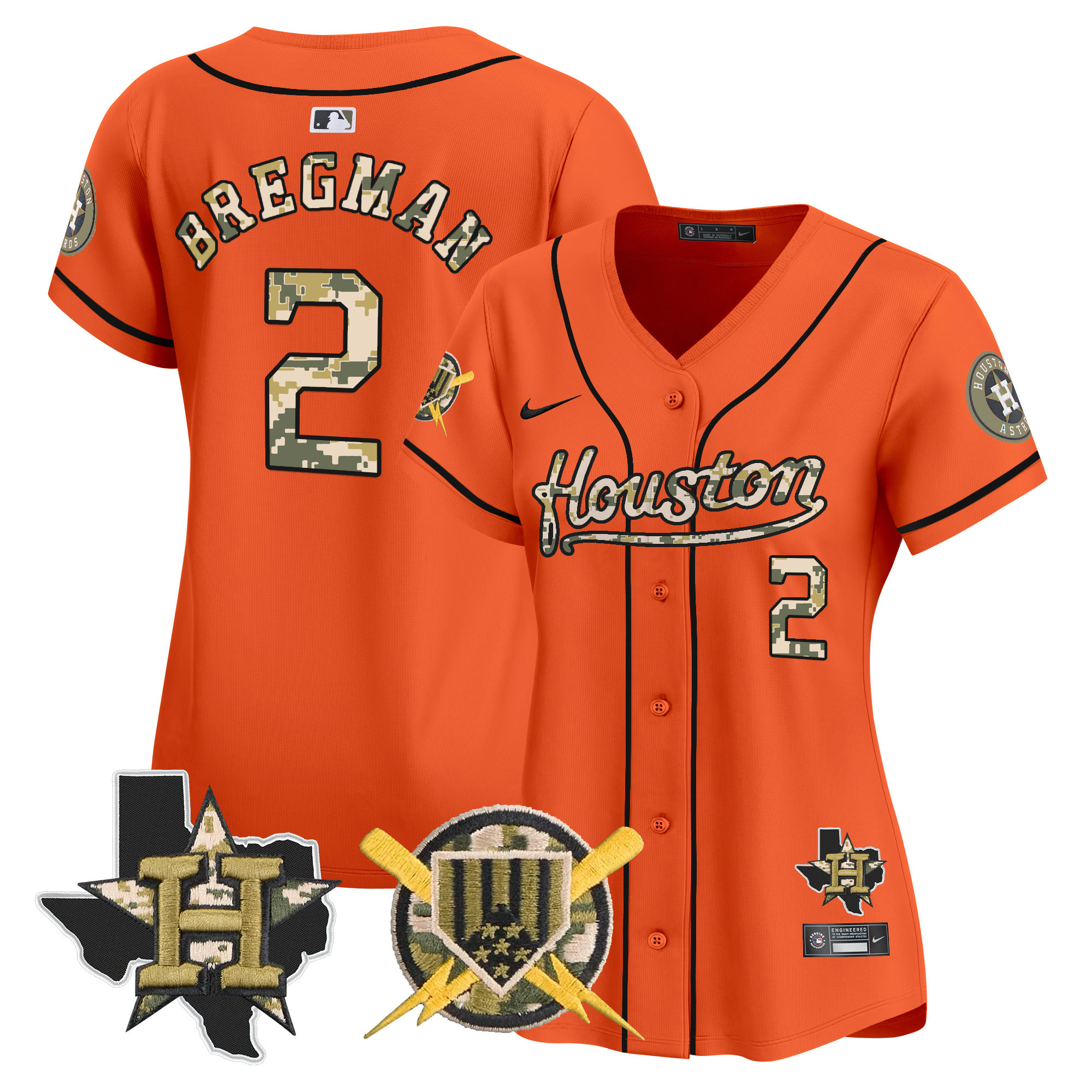 Women's Astros Armed Forces Day Vapor Premier Limited Jersey - All Stitched - Image 13
