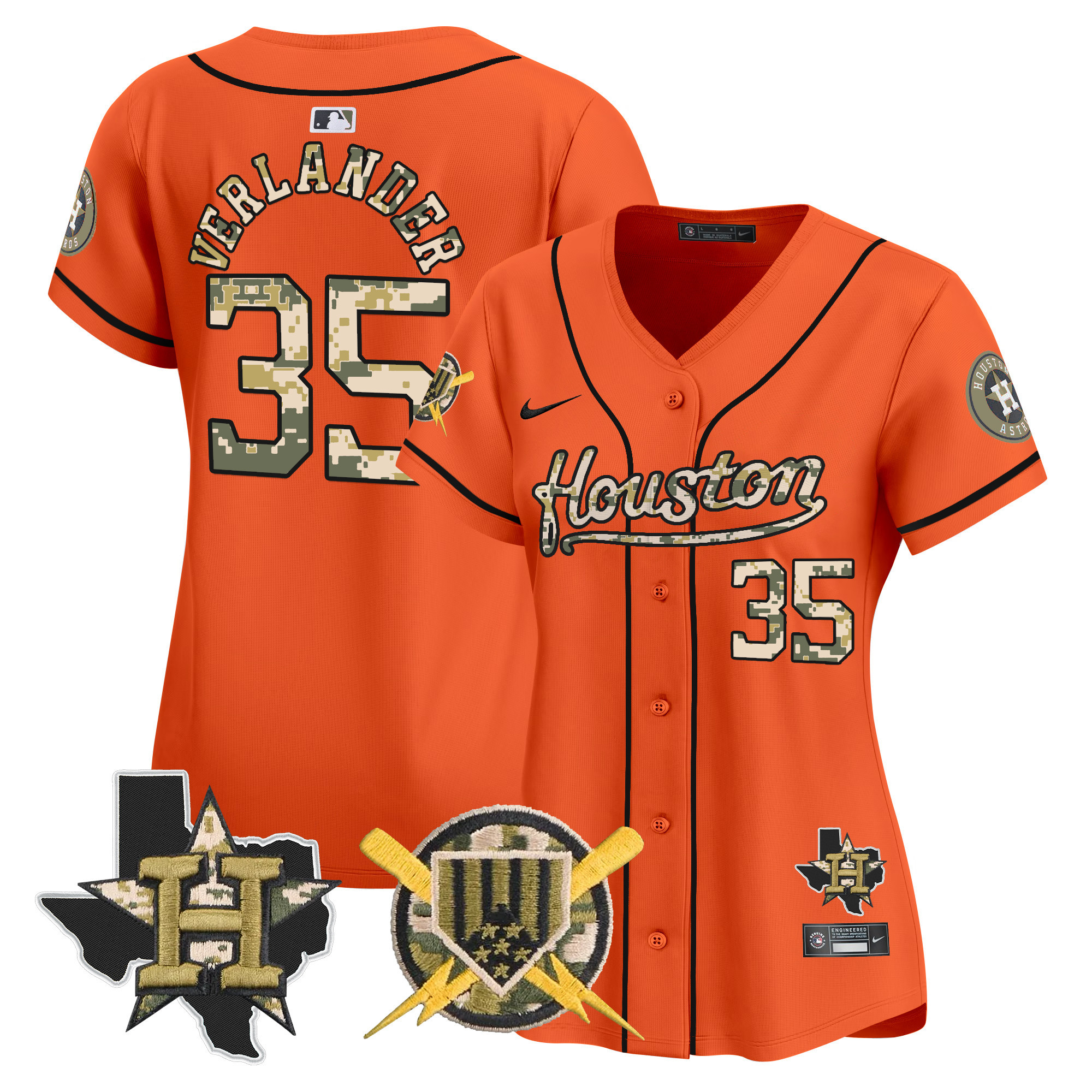 Women's Astros Armed Forces Day Vapor Premier Limited Jersey - All Stitched - Image 14
