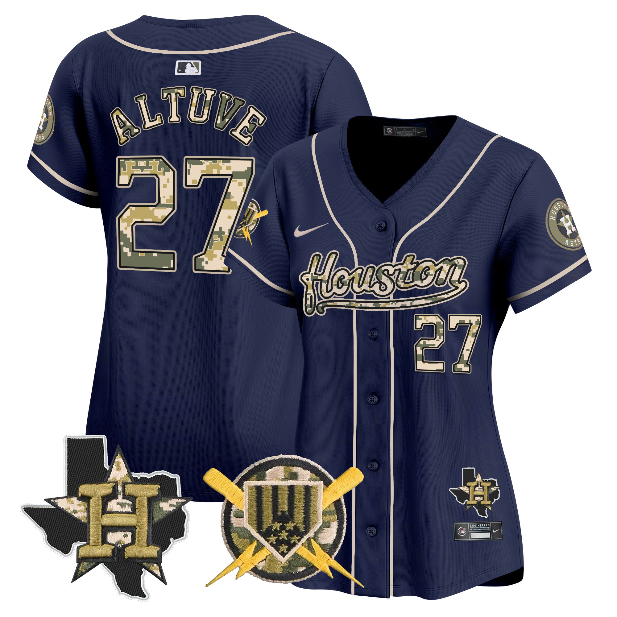 Women's Astros Armed Forces Day Vapor Premier Limited Jersey - All Stitched - Image 18