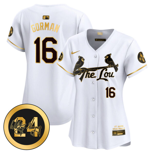 Women's St. Louis Cardinals 2024 City Connect Whitey Herzog Patch Vapor Premier Limited Jersey - All Stitched - Image 3