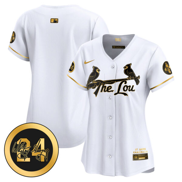 Women's St. Louis Cardinals 2024 City Connect Whitey Herzog Patch Vapor Premier Limited Jersey - All Stitched - Image 9