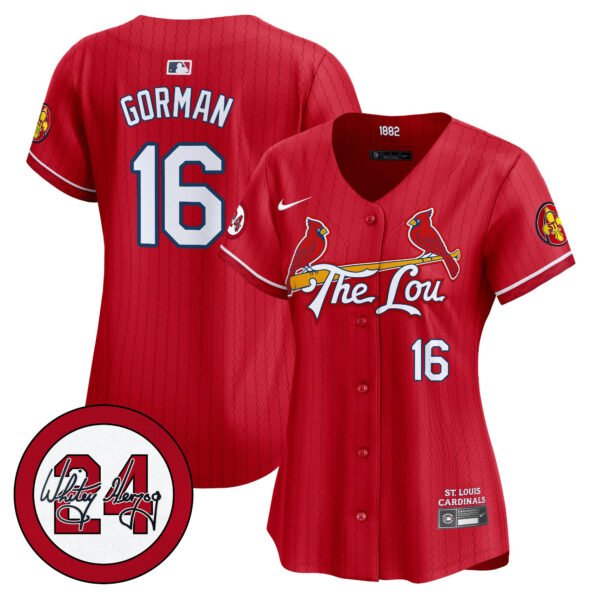 Women's St. Louis Cardinals 2024 City Connect Whitey Herzog Patch Vapor Premier Limited Jersey - All Stitched - Image 21