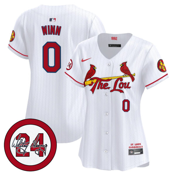 Women's St. Louis Cardinals 2024 City Connect Whitey Herzog Patch Vapor Premier Limited Jersey - All Stitched - Image 29