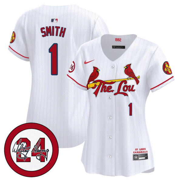 Women's St. Louis Cardinals 2024 City Connect Whitey Herzog Patch Vapor Premier Limited Jersey - All Stitched - Image 35